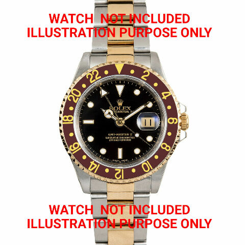 BEZEL & INSERT FOR ROLEX GMT 18KY REAL GOLD 16700 16710 16713 16718 16760 BROWN