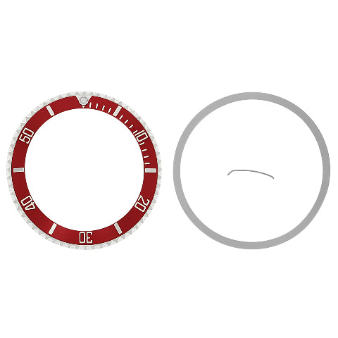 BEZEL & INSERT ROTATING ASSEMBLY KIT FOR ROLEX SUBMARINER 16808, 16613 RED