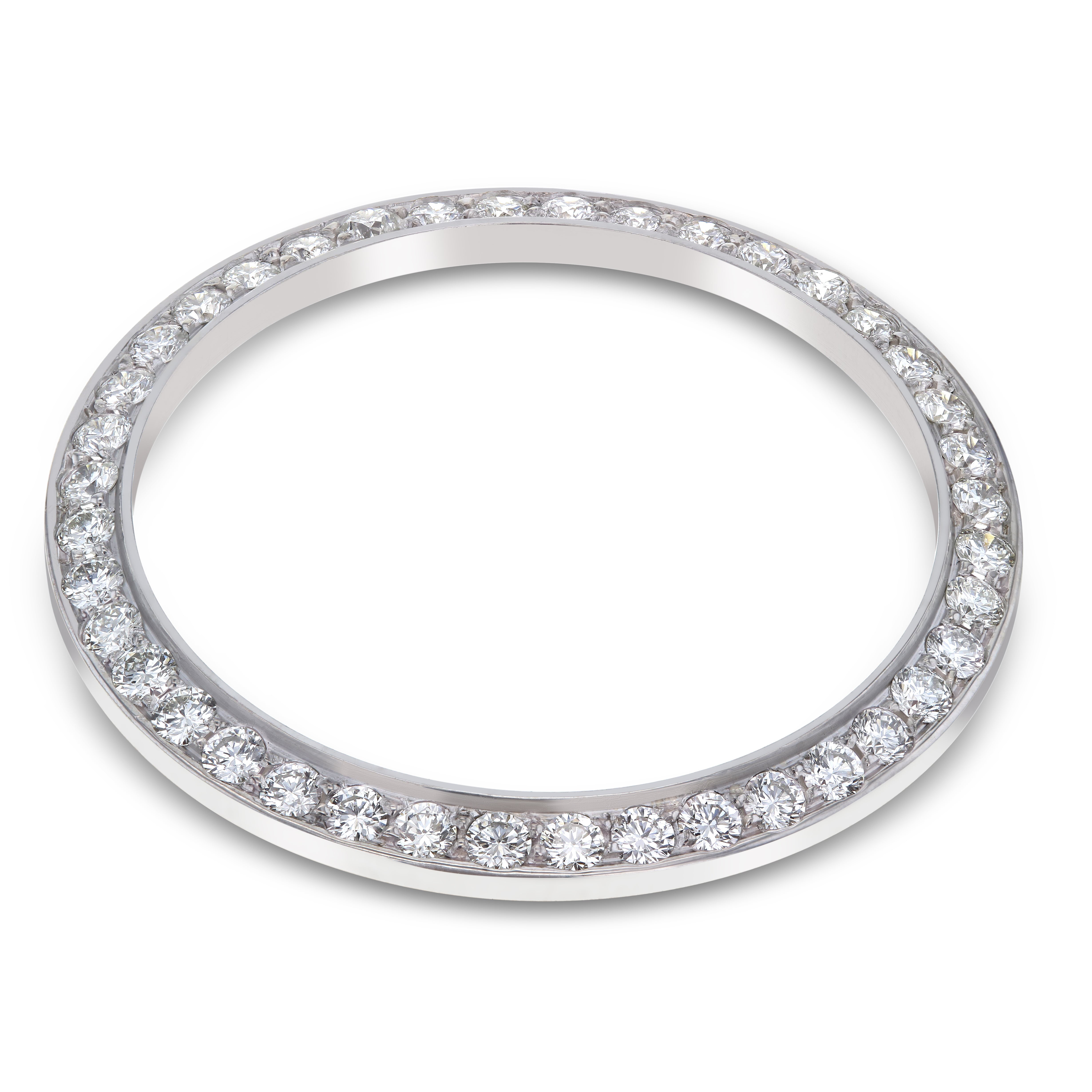 STEEL 2CT BEAD SET LAB CREATED DIAMOND BEZEL FOR ROLEX DATEJUST, PRESIDENT 36MM