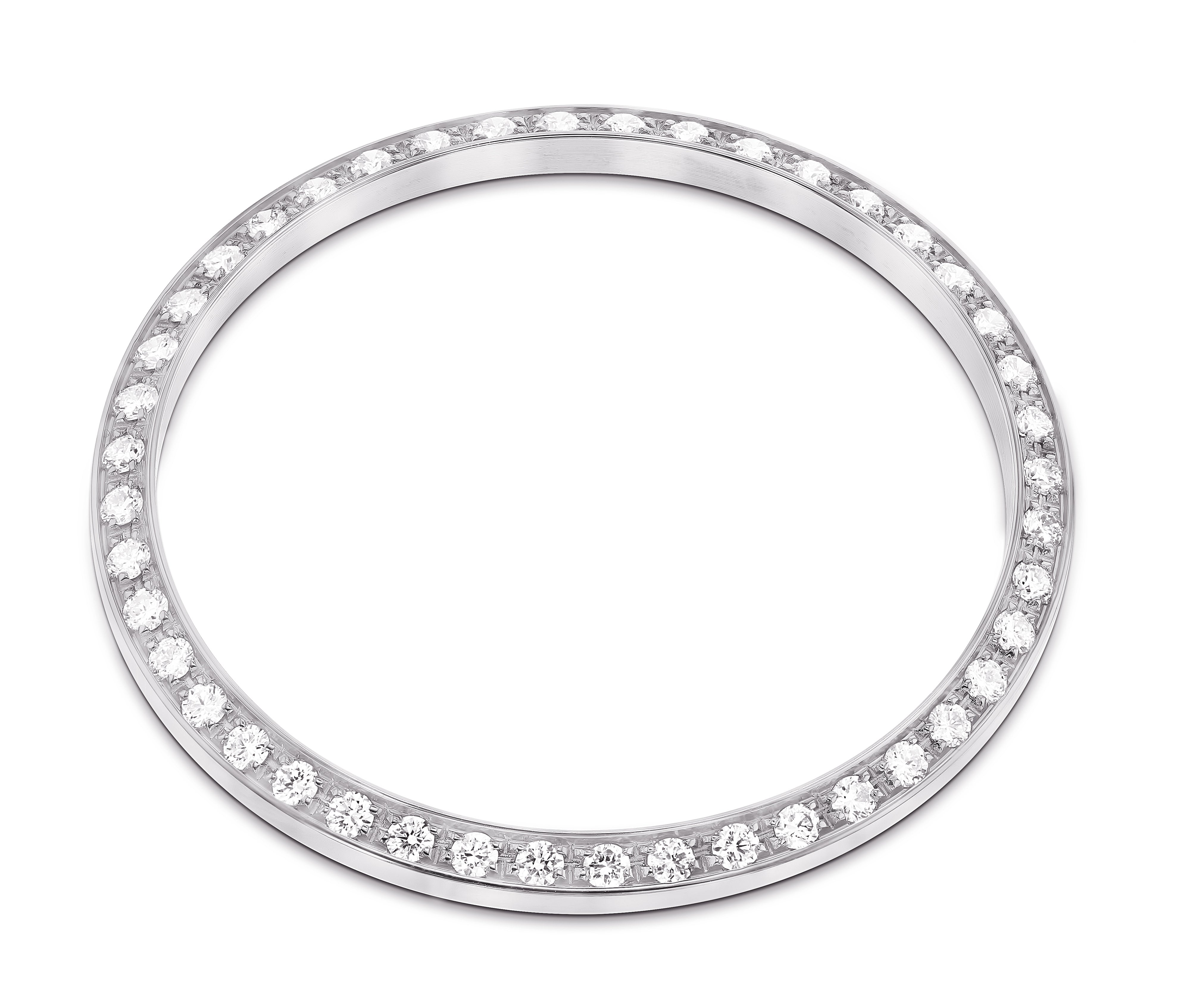 .90CT BEAD SET LAB CREATED DIAMOND BEZEL FOR ROLEX AIRKING, DATE 34MM WATCH WG