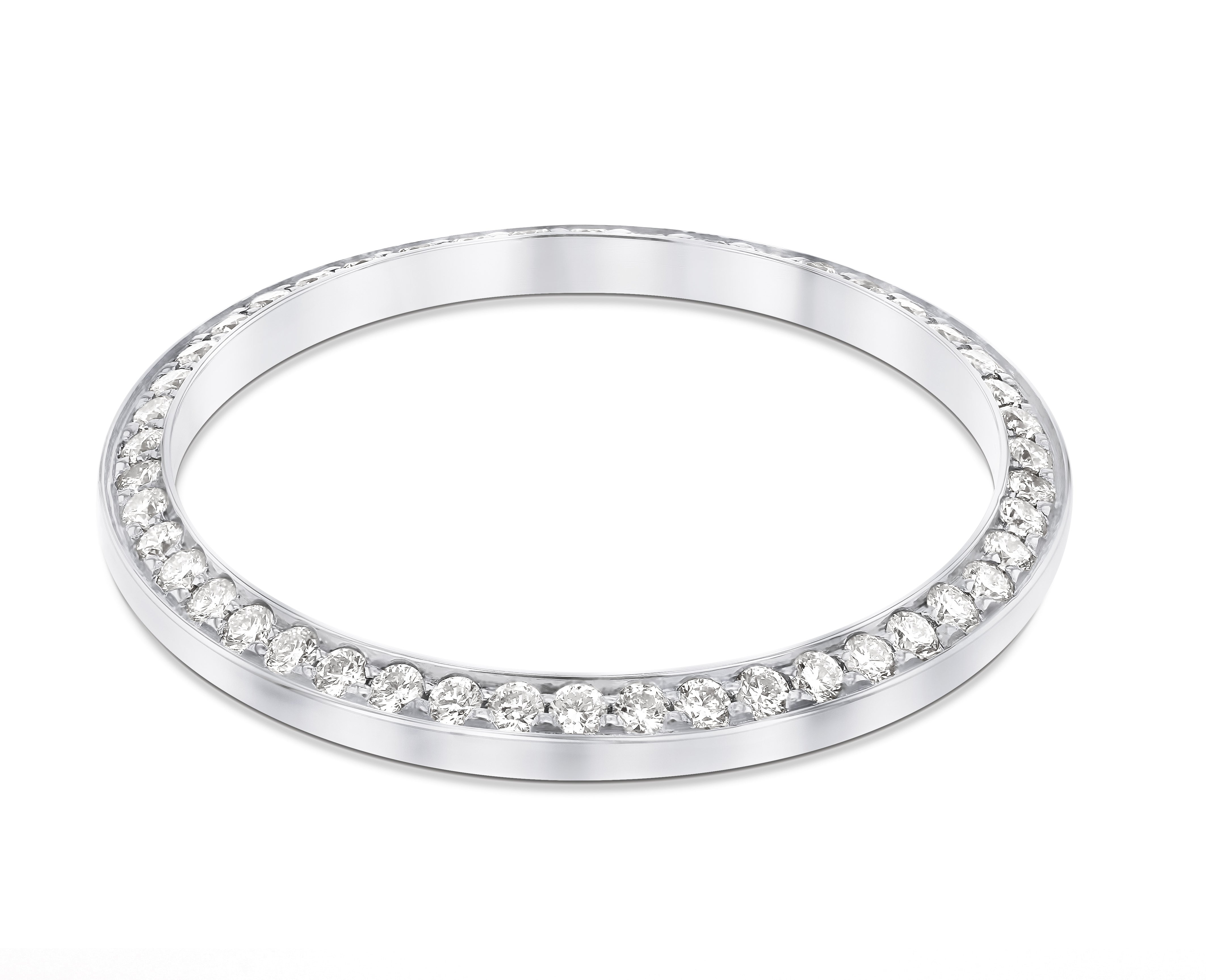 STAINLESS STEEL 1CT BEAD SET LAB CREATED DIAMOND BEZEL FOR ROLEX 31MM DATEJUST