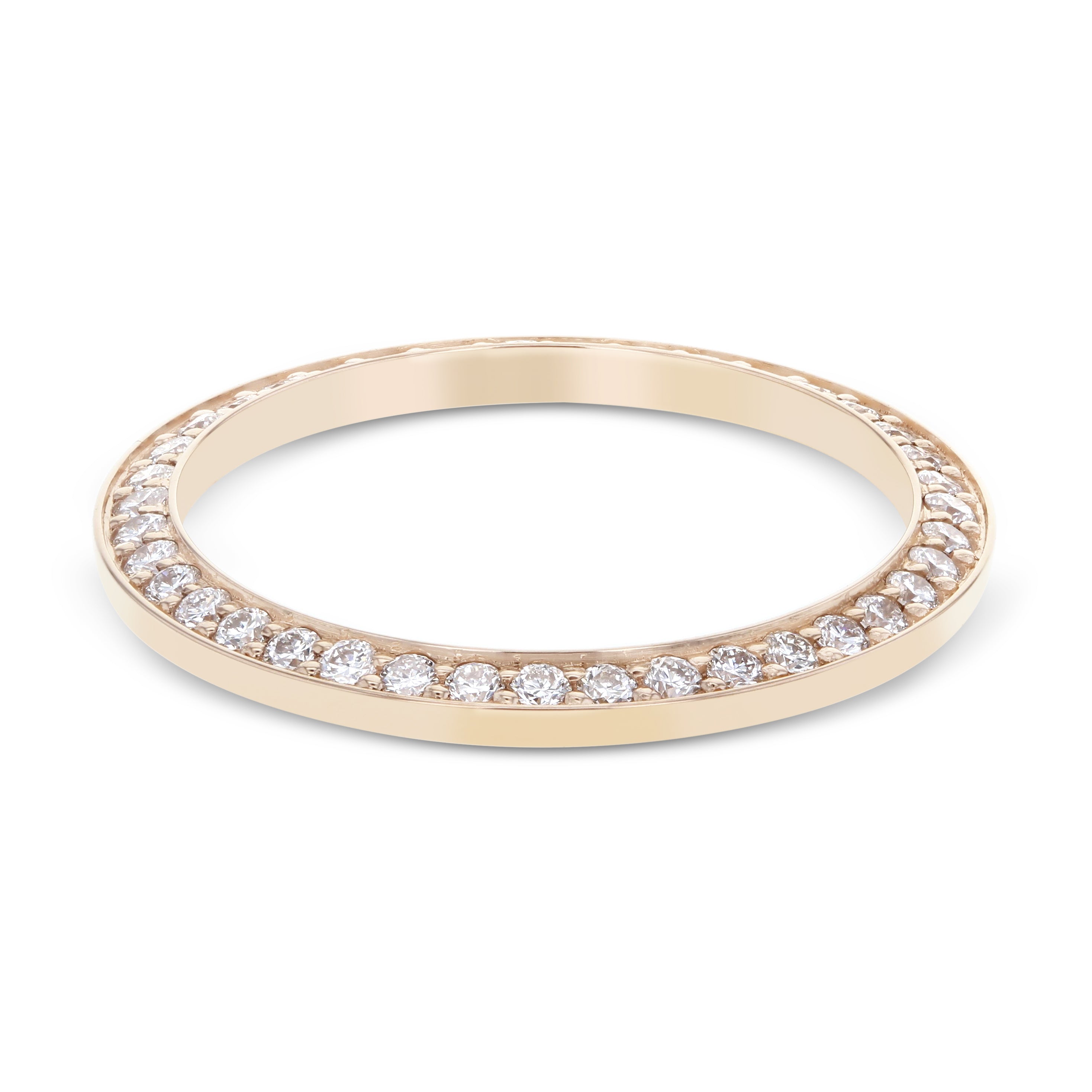 BEAD SET NATURAL DIAMOND BEZEL EVEROSE FOR ROLEX DATEJUST 26MM ROSE GOLD WATCH