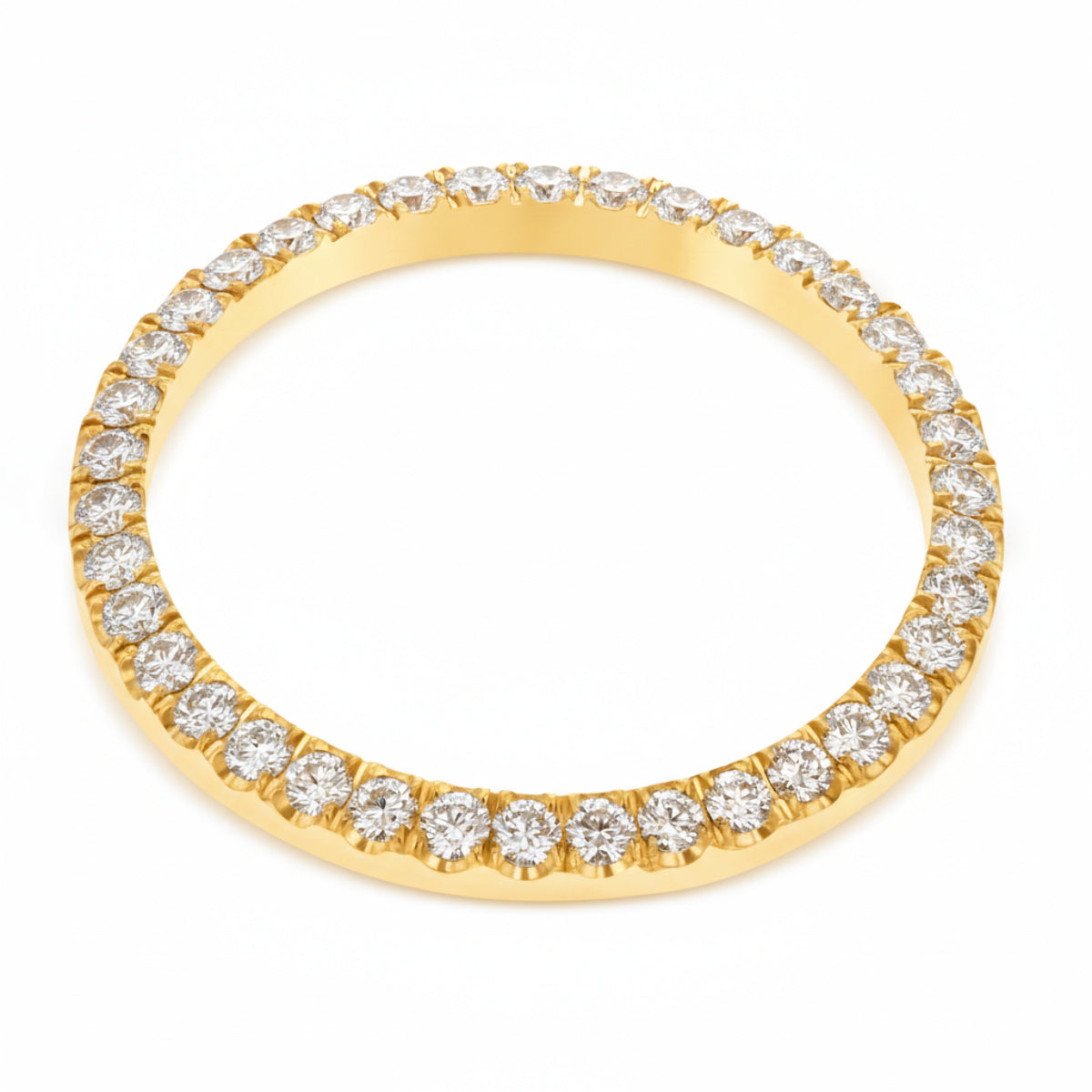 YELLOW 3CT U SHAPE NATURAL DIAMOND BEZEL RING FOR ROLEX DATEJUST, PRESIDENT 36MM