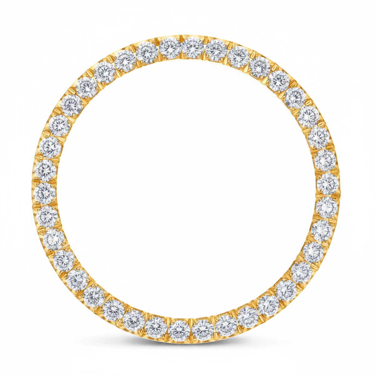YELLOW 3CT U SHAPE NATURAL DIAMOND BEZEL RING FOR ROLEX DATEJUST, PRESIDENT 36MM