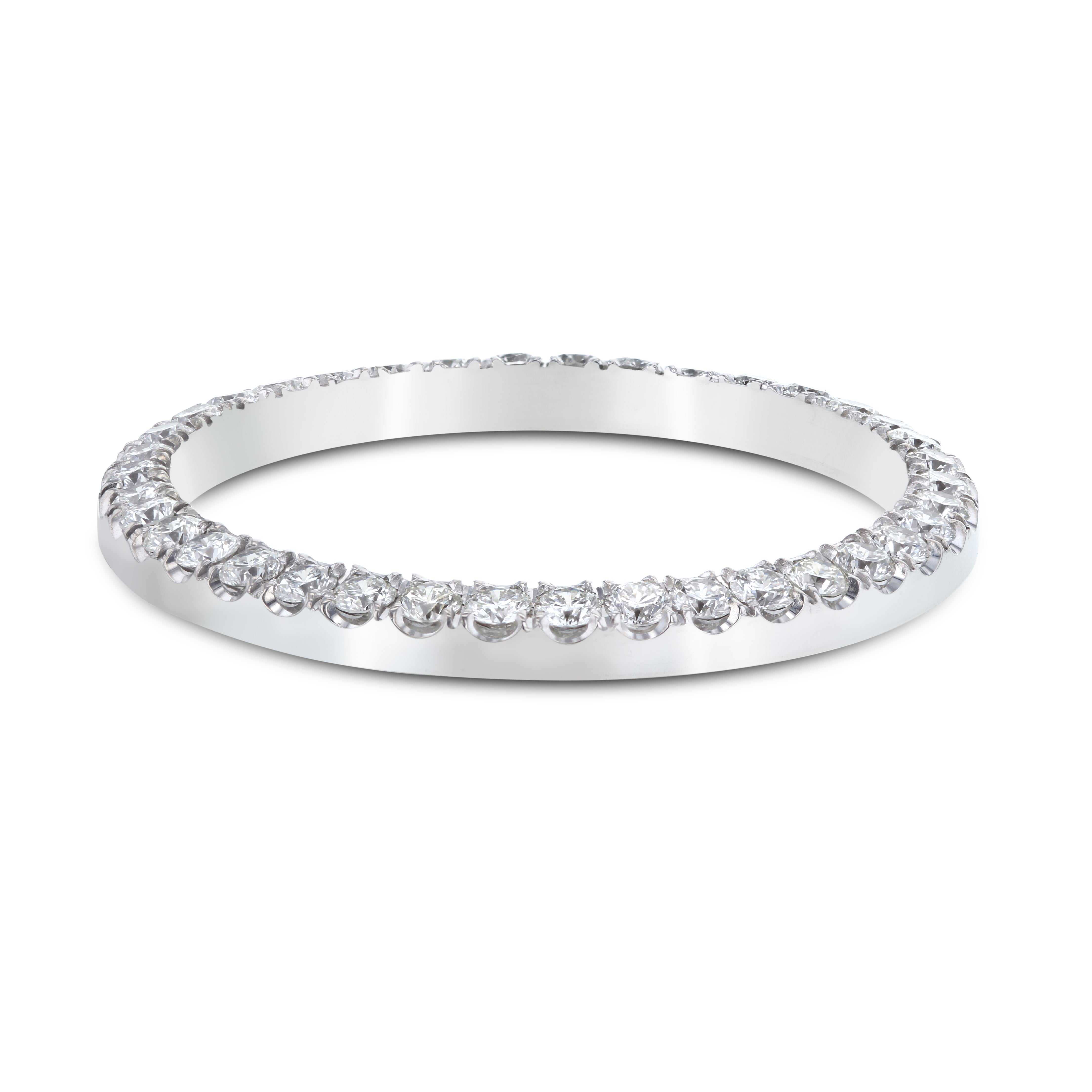 18K WHITE 3CT U-SHAPE PRONG DIAMOND BEZEL FOR ROLEX DATEJUST, PRESIDENT 36MM