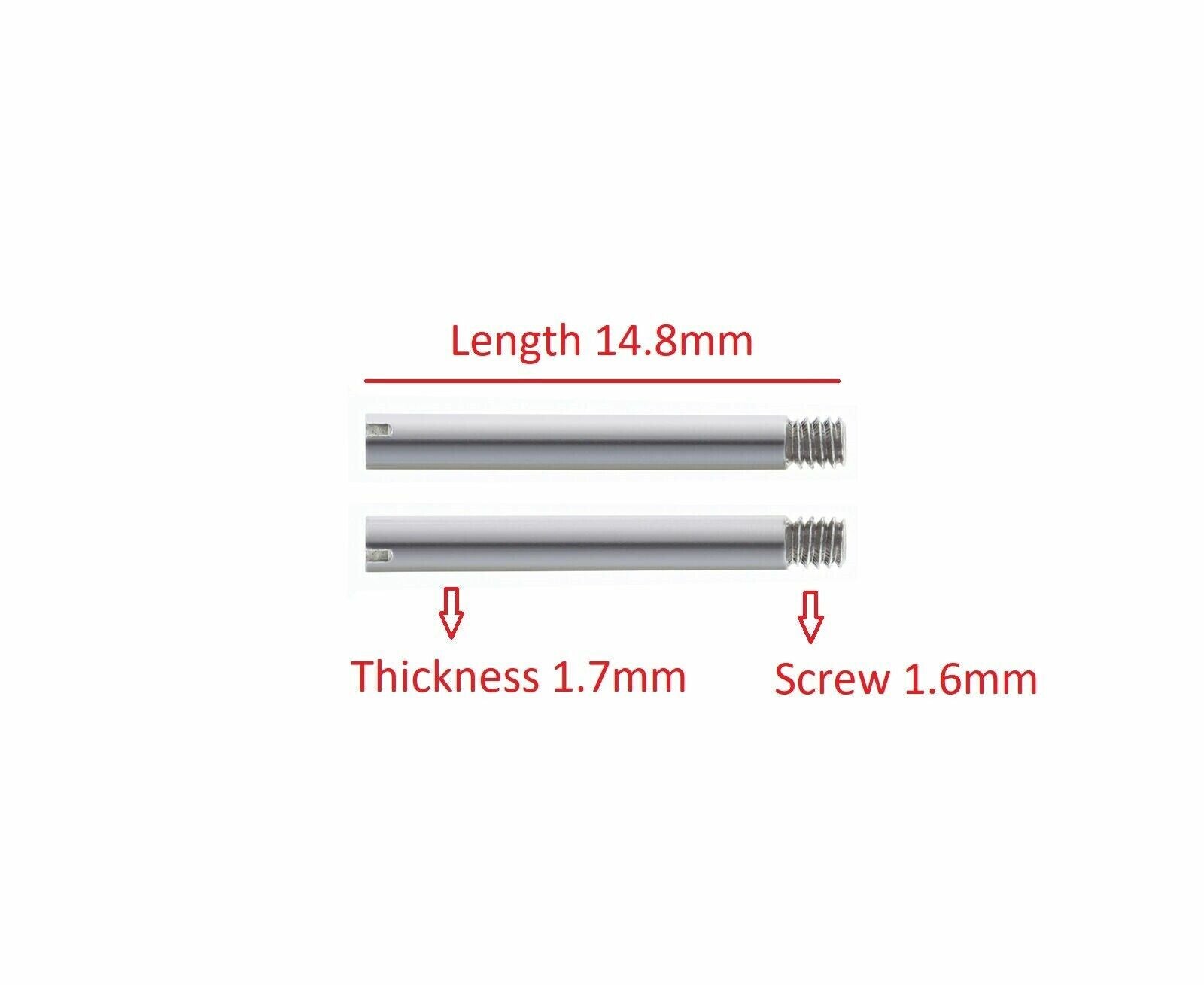 14.80MM SCREW FOR MENS ROLEX OYSTER WATCH BAND 1002, 1500, 5500 5505 STAINLESS