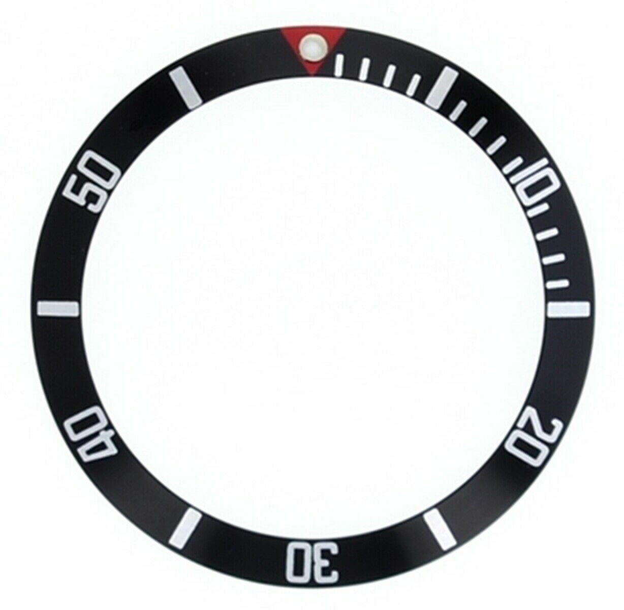 BEZEL INSERT FOR ROLEX SUBMARINER 5512 5513 W/ RED TRIANGLE PEARL PLASTIC MODEL