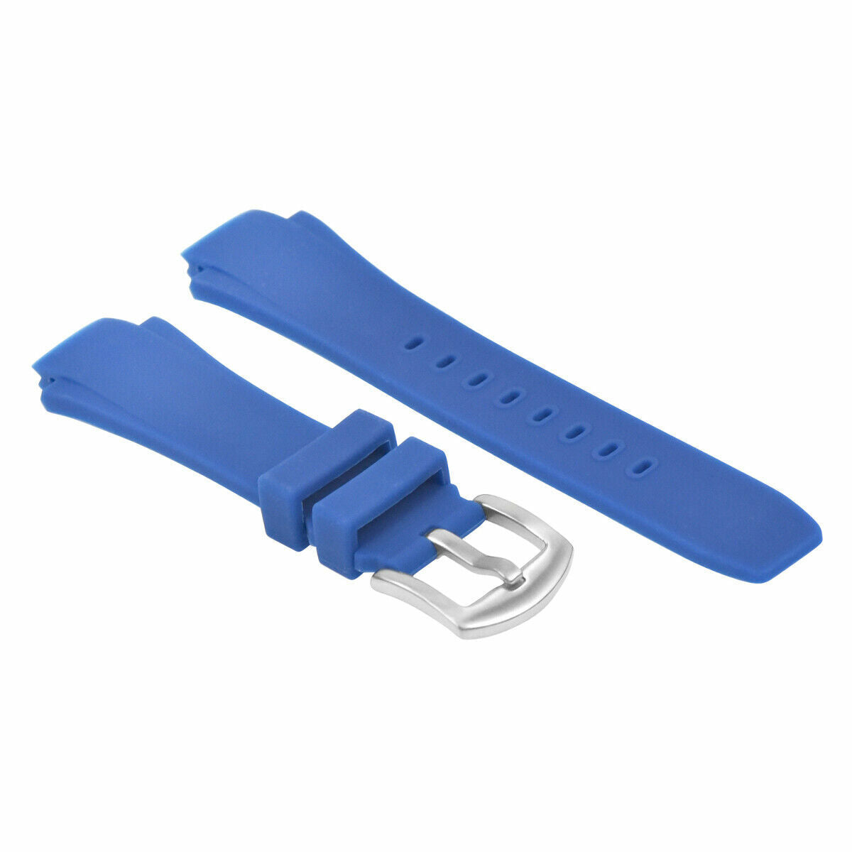 24MM RUBBER BAND STRAP FOR IWC AQUATIMER 3719, 371918 WATCH FAMILY CHRONO BLUE