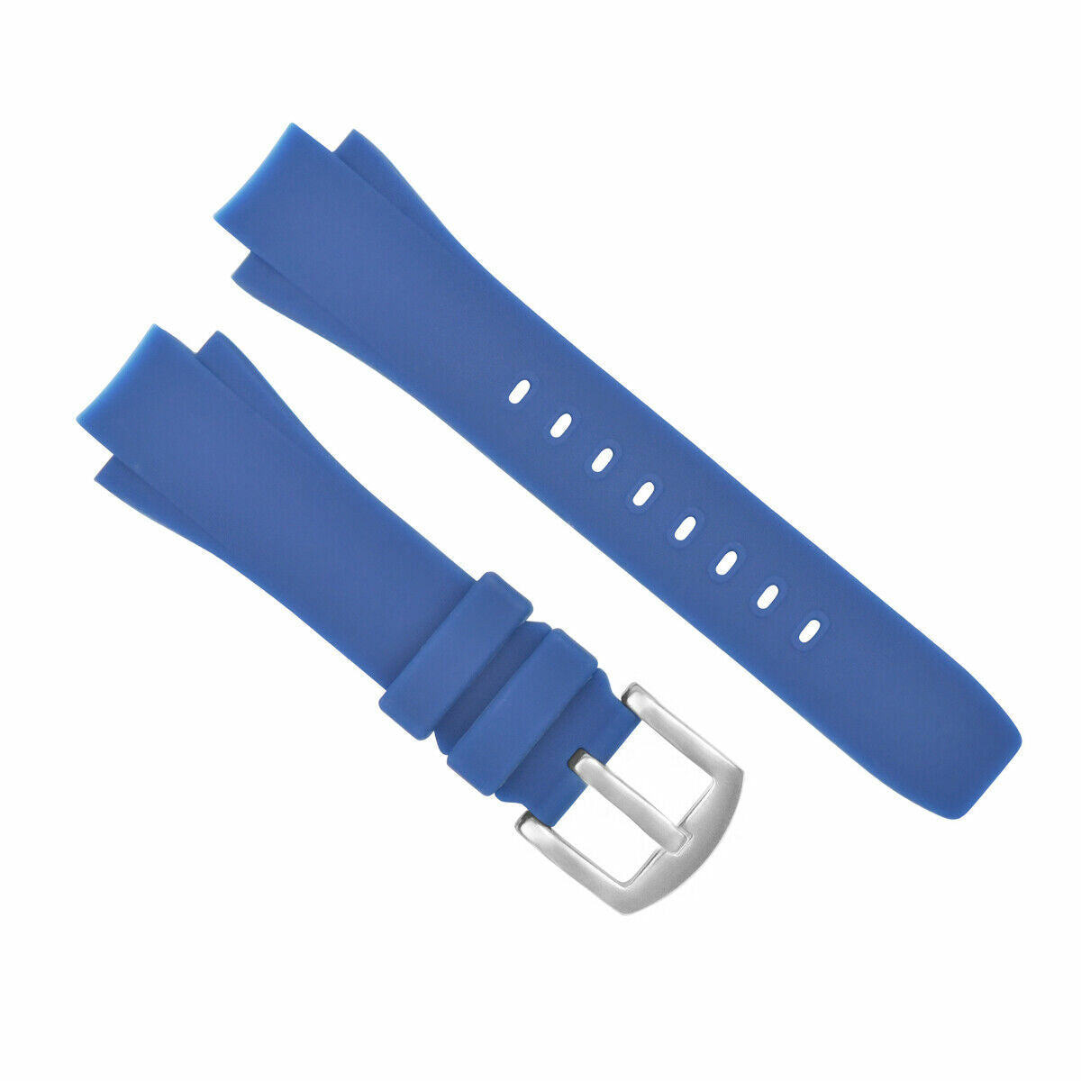 24MM RUBBER BAND STRAP FOR IWC AQUATIMER 3719, 371918 WATCH FAMILY CHRONO BLUE