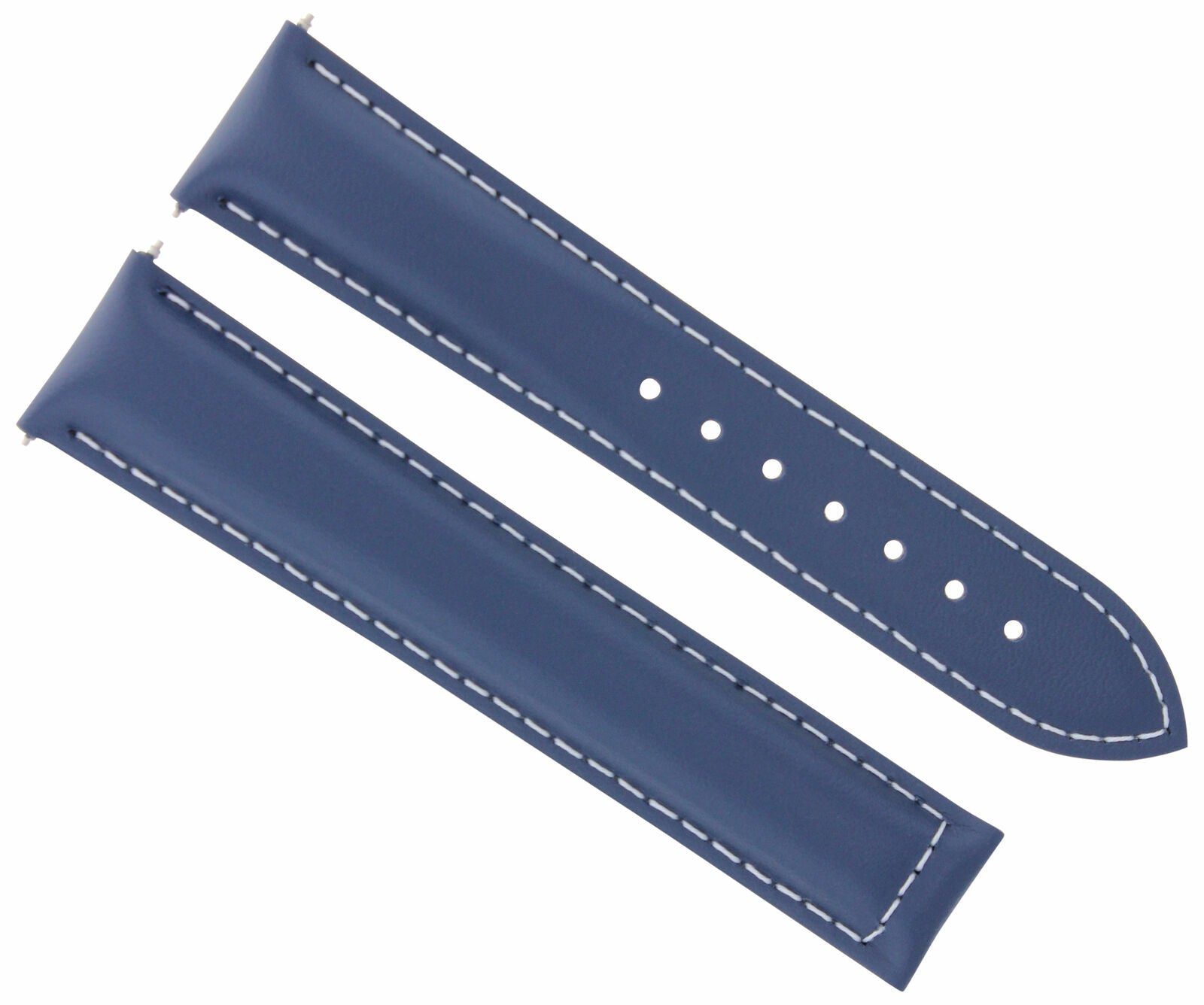 1816MM LEATHER STRAP BAND FOR OMEGA SEAMASTER PLANET SPEEDMASTER MOON BLUE WS
