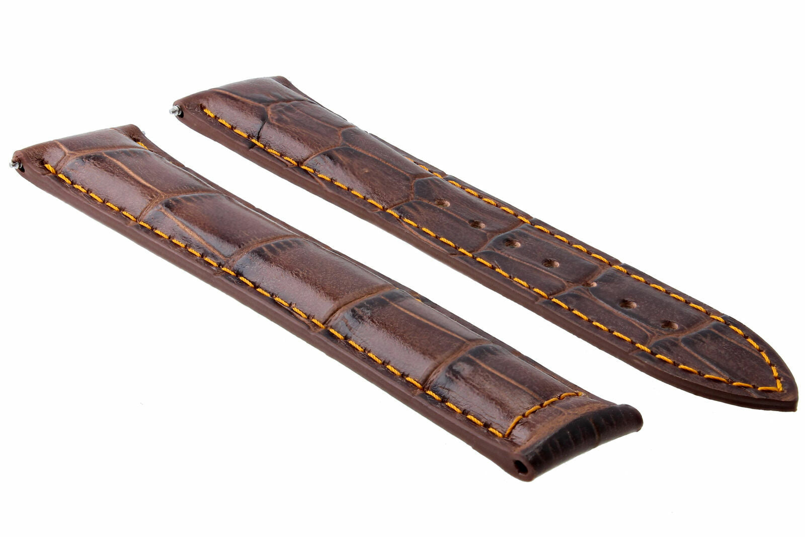 18MM LEATHER WATCH STRAP BAND FOR OMEGA SPEEDMASTER SEAMASTER WATCH L/BROWN OS
