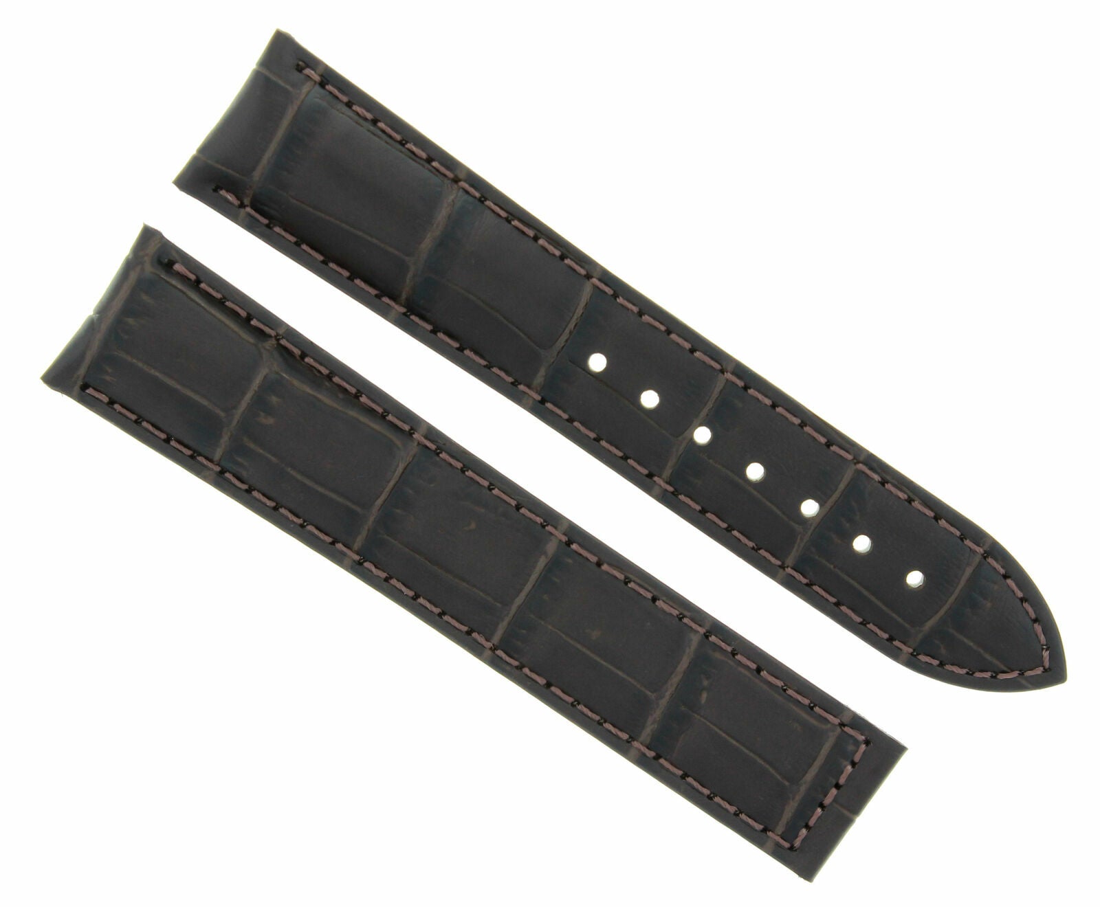 18MM LEATHER BAND STRAP FOR OMEGA WATCH SPEEDMASTER MOON SEANASTER DARK BROWN