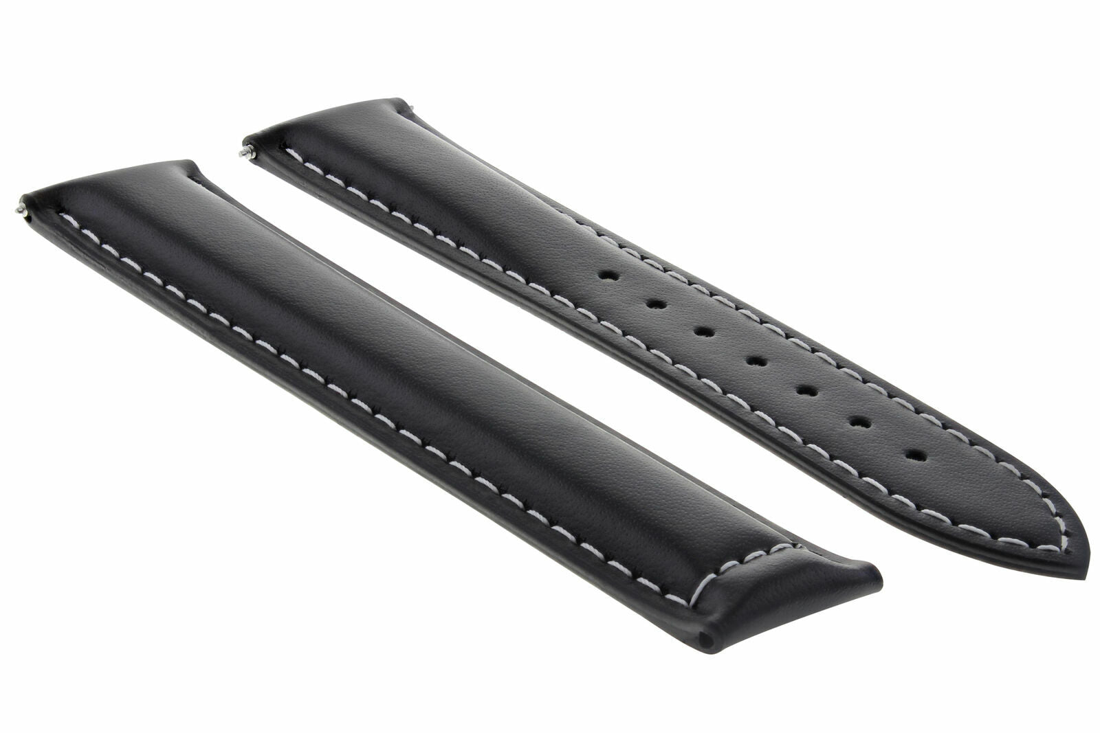 19/16MM LEATHER STRAP WATCH BAND FOR OMEGA SPEEDMASTER PROFESSIONAL MOON BLACK WS