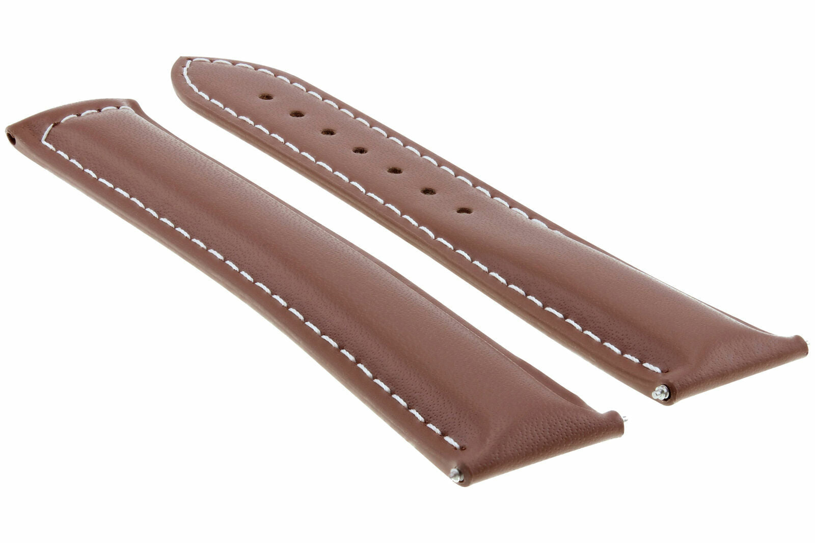 19/16MM LEATHER STRAP WATCH BAND FOR OMEGA SPEEDMASTER MOON SEAMASTER TAN WS