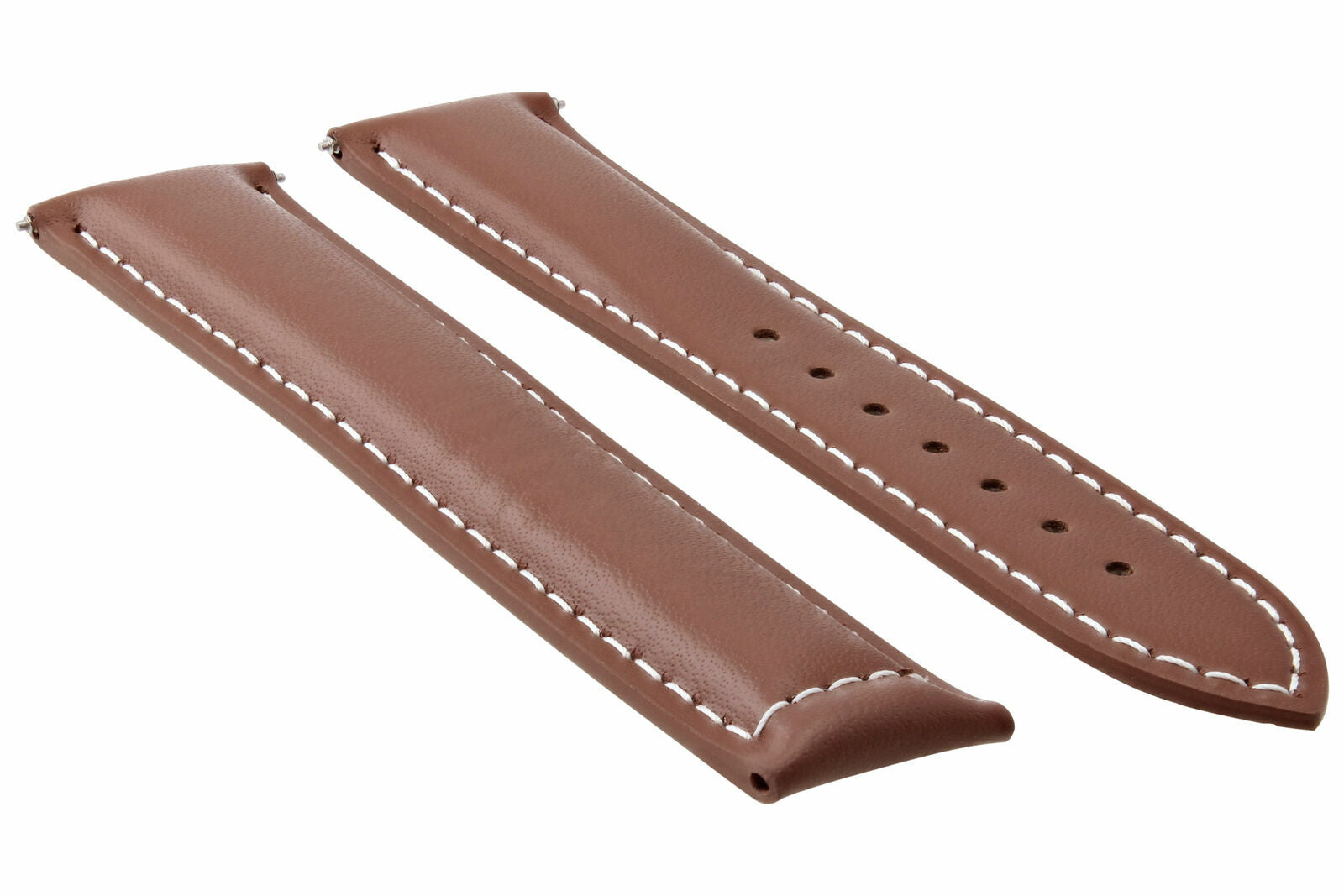 19/16MM LEATHER STRAP WATCH BAND FOR OMEGA SPEEDMASTER MOON SEAMASTER TAN WS