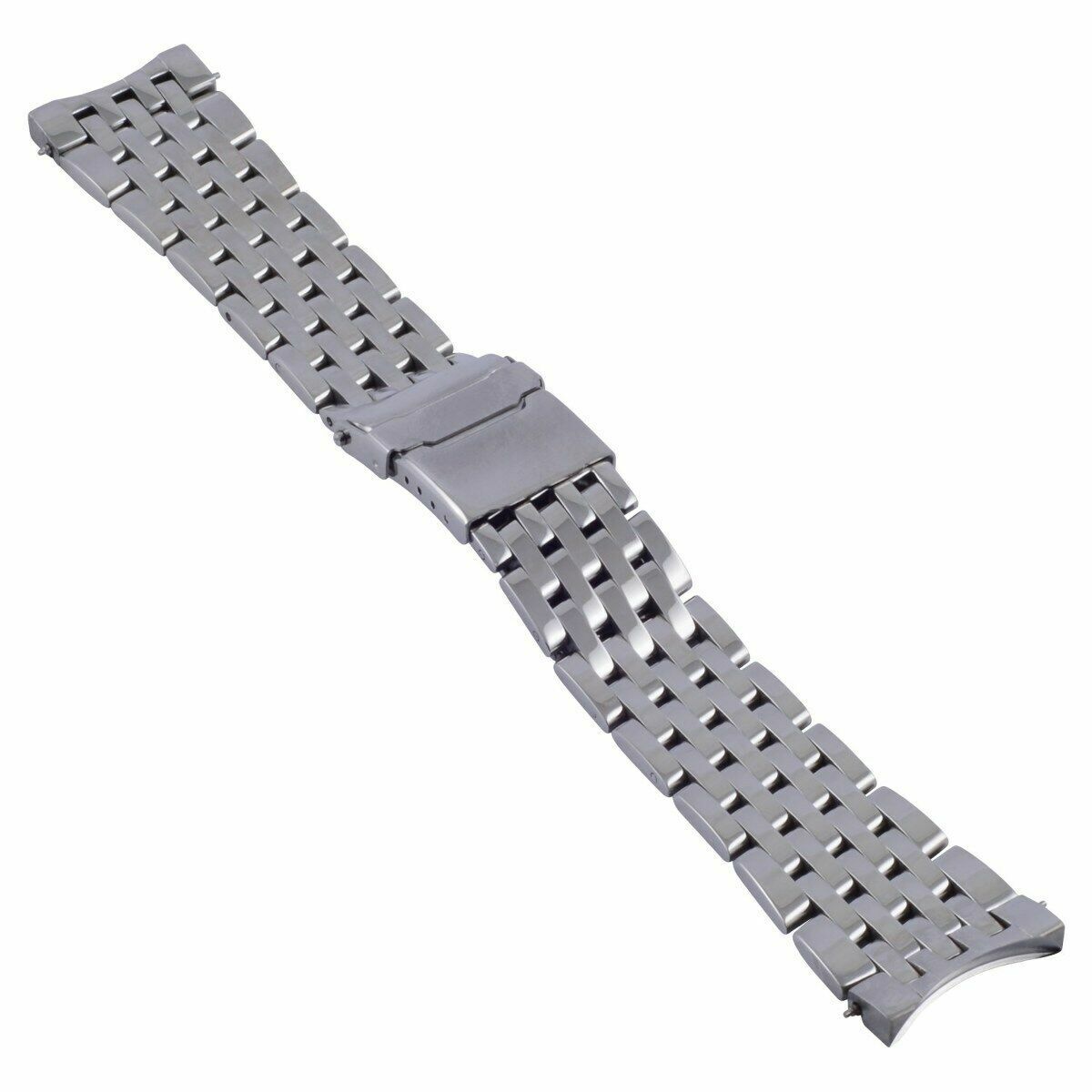 Bracelet Acier Inoxydable 22mm/24mm Pour Montre Breitling - Argent - 19cm - NEUF AVEC ÉTIQUETTES