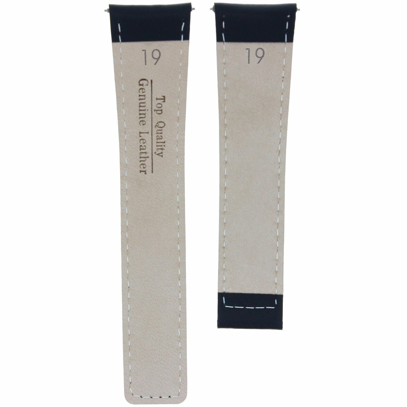 19MM LEATHER WATCH BAND STRAP SMOOTH CLASP FOR TAG HEUER CARRERA TWIN BLACK BLUE