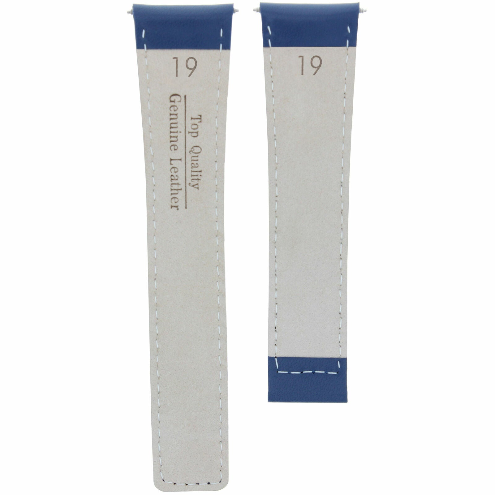 19MM LEATHER WATCH BAND STRAP SMOOTH CLASP FOR TAG HEUER CARRERA WATCH BLUE OS
