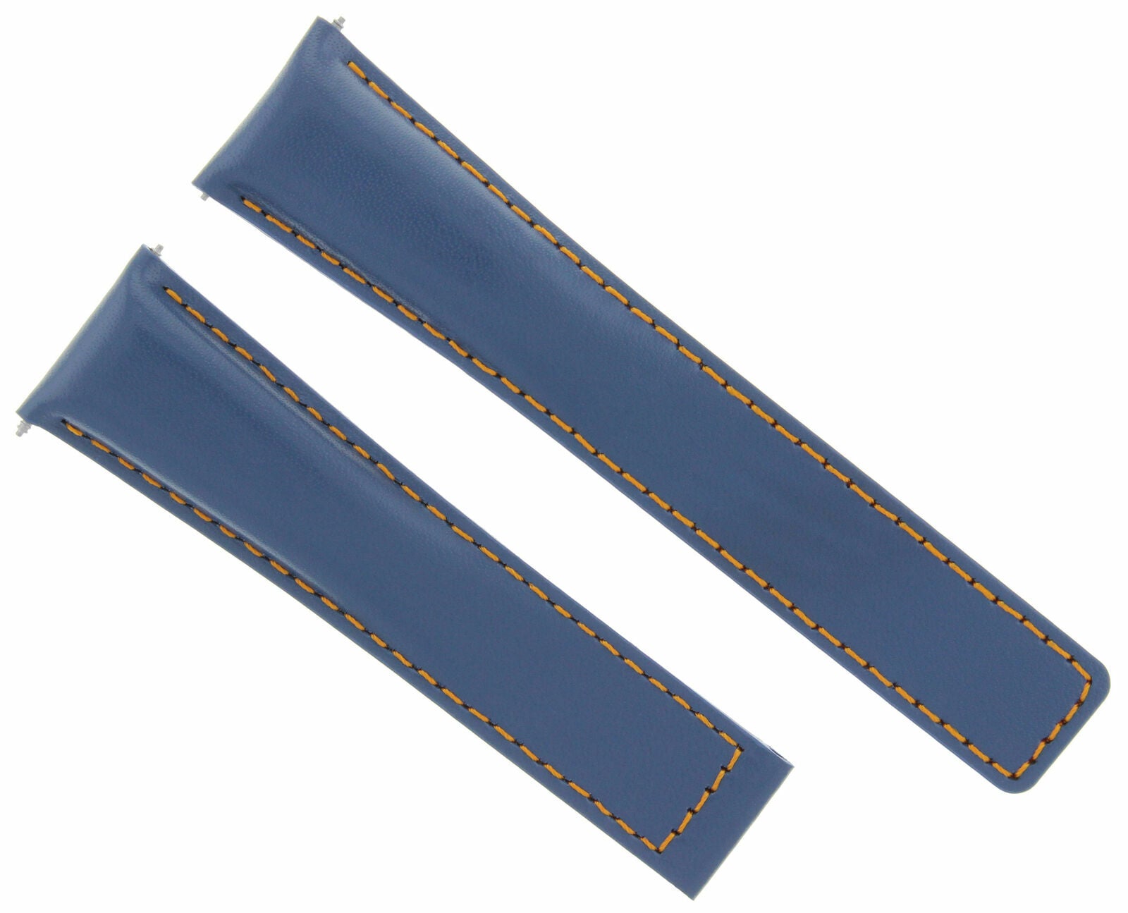 19MM LEATHER WATCH BAND STRAP SMOOTH CLASP FOR TAG HEUER CARRERA WATCH BLUE OS
