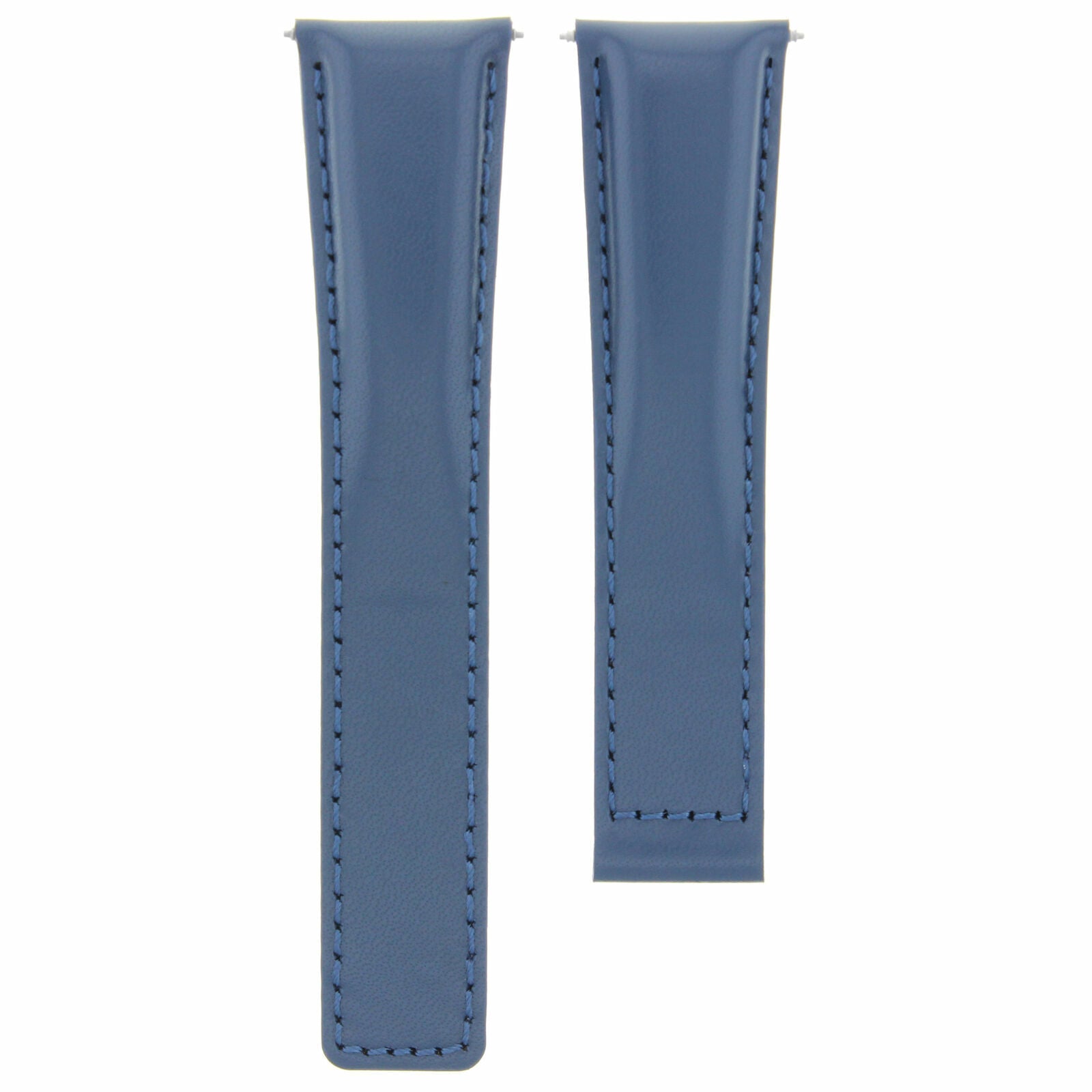 20/16MM LEATHER WATCH STRAP BAND FOR TAG HEUER MONZA WATCH DEPLOYMENT CLASP BLUE