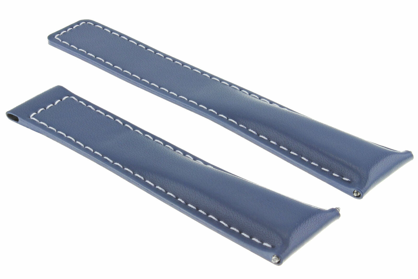 20/16MM LEATHER WATCH STRAP BAND DEPLOYMENT CLASP FOR TAG HEUER MONZA BLUE WS
