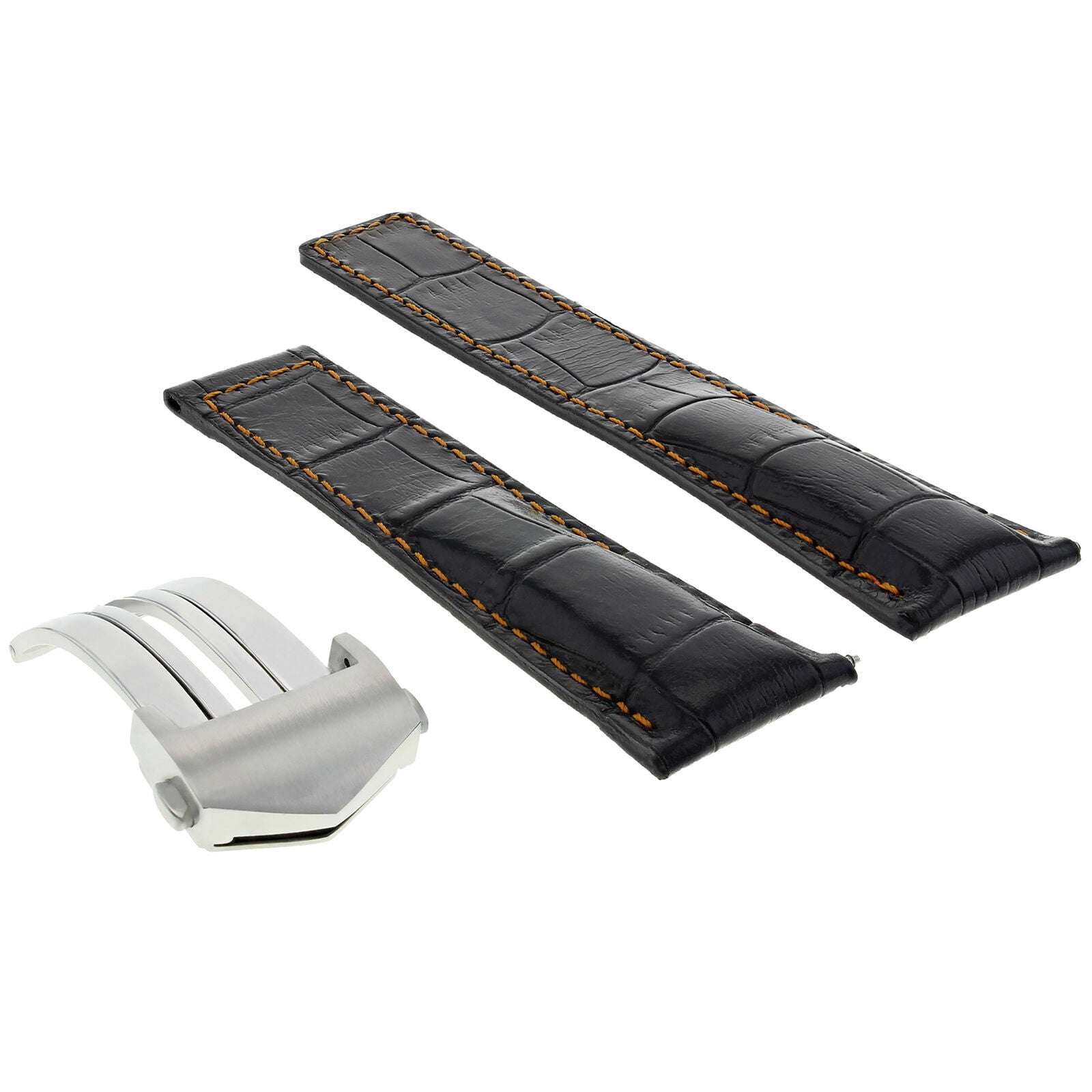 20MM LEATHER BAND STRAP FOR TAG HEUER CARRERA 1887 BLACK OS 9TC FC5037-39-42 TQ