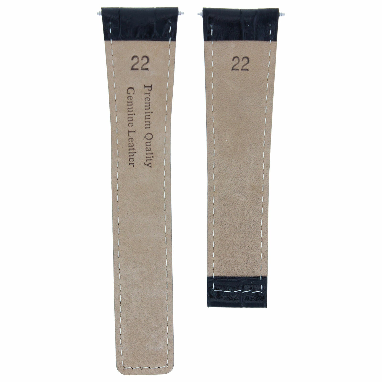 22MM LEATHER BAND STRAP FOR TAG HEUER CARRERA MONACO 1887 BLACK OS FIT FC5037-39