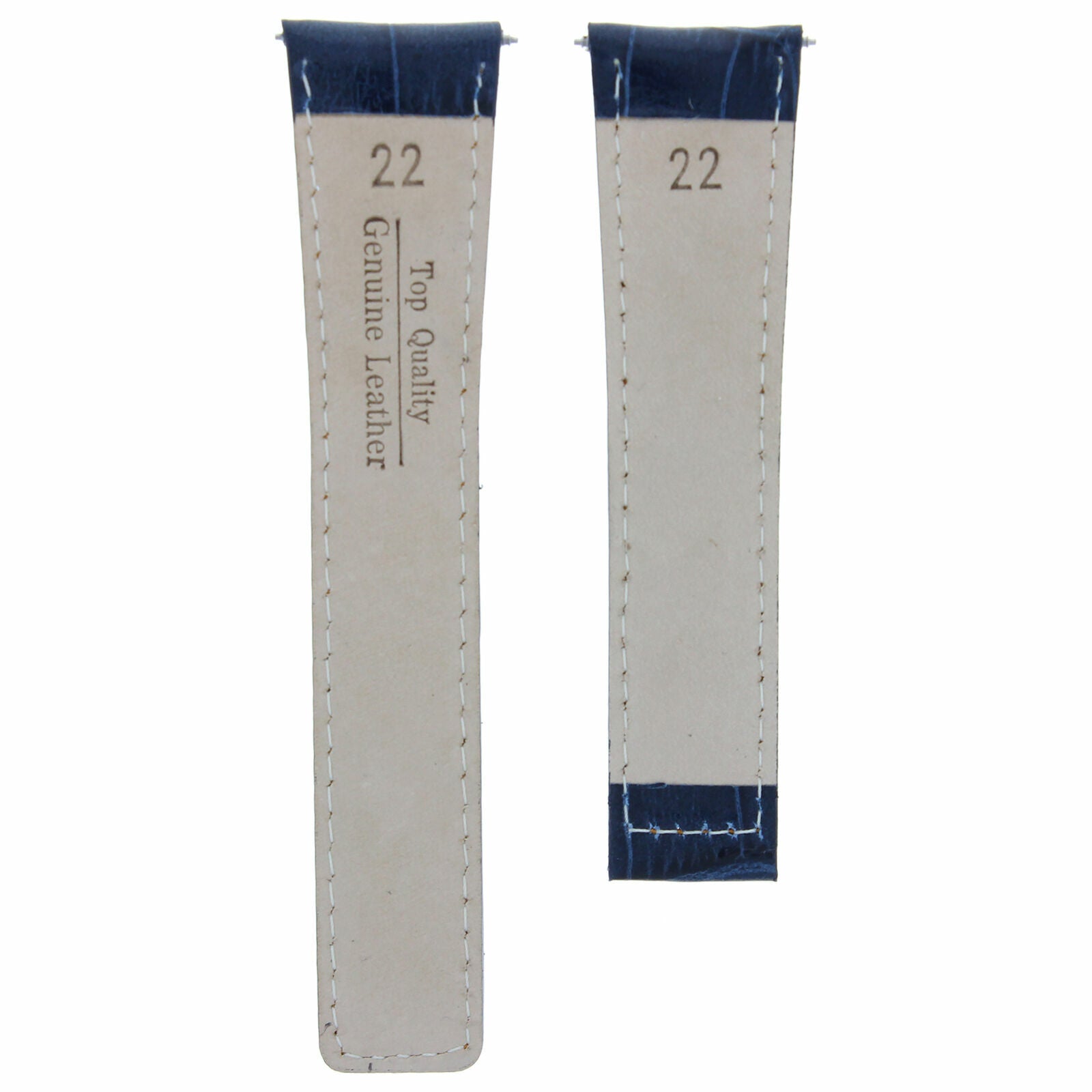22MM LEATHER BAND STRAP FOR TAG HEUER CARRERA CHRONO 1887 BLUE OS FIT FC-5037-39