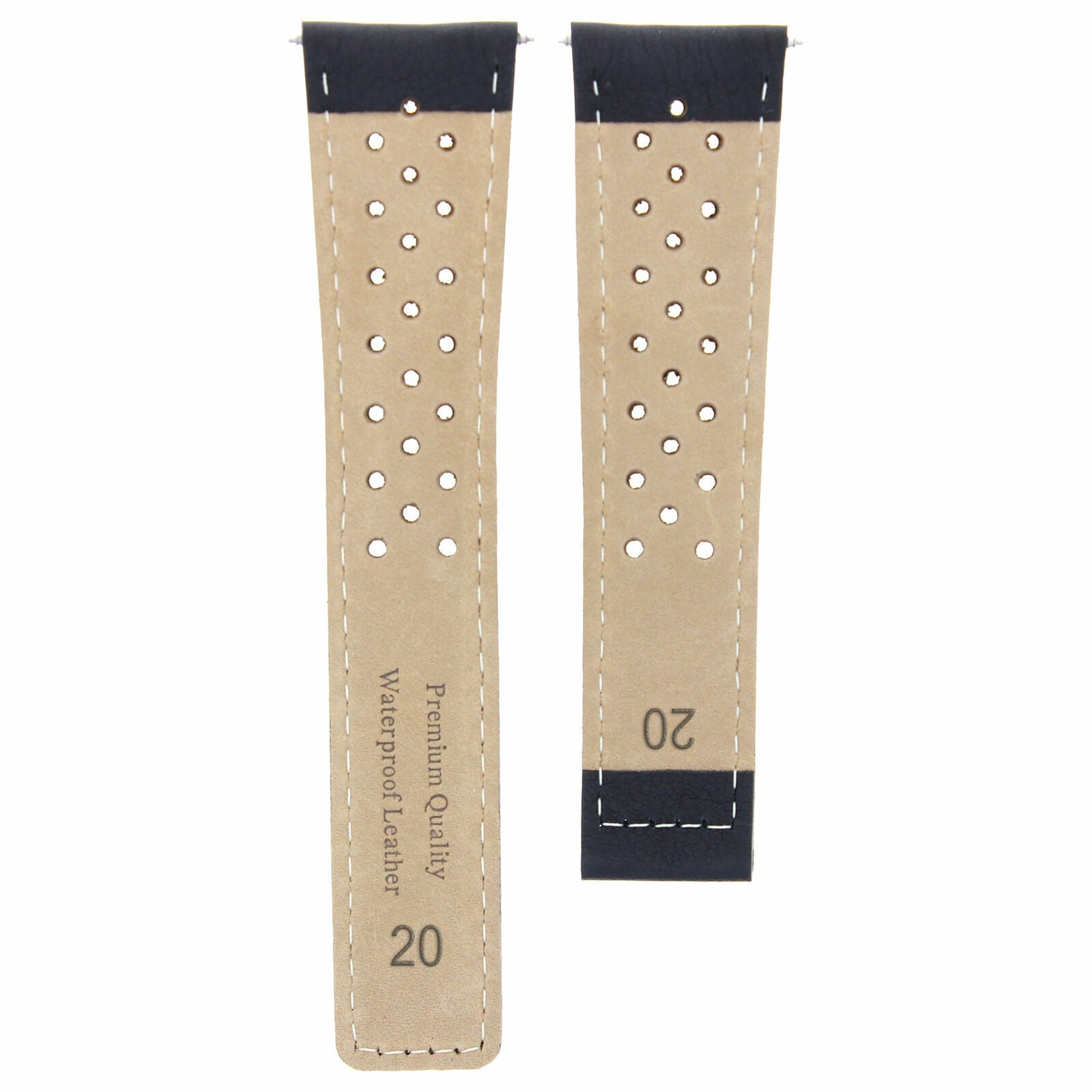 LEATHER BAND STRAP FOR TAG HEUER MONZA 20/16MM WR2110.BT0714 WATCH BLACK FC5013