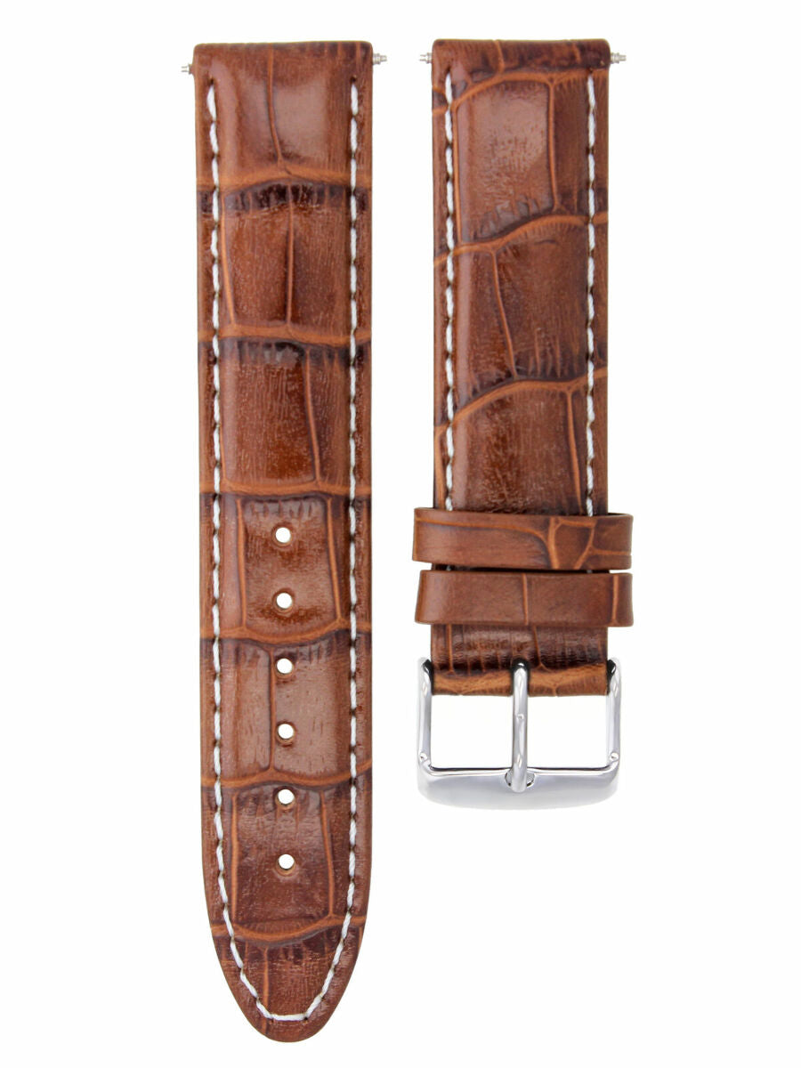 19MM LEATHER WATCH STRAP BAND FOR OMEGA SPEEDMASTER MOON WATCH L/BROWN TAN WS