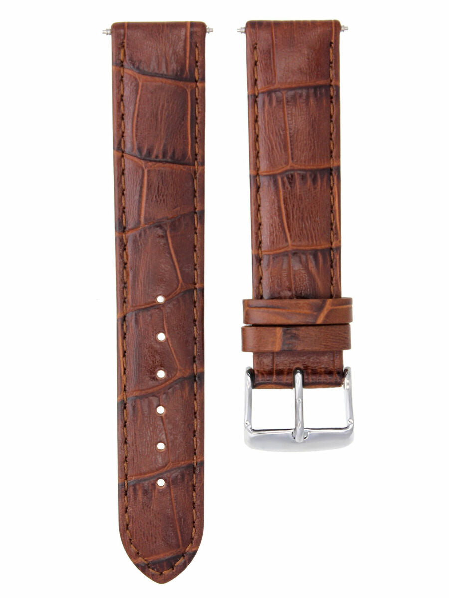 24MM LEATHER WATCH STRAP BAND FOR OMEGA AQUA TERRA RAILMASTER WATCH L/BROWN TAN