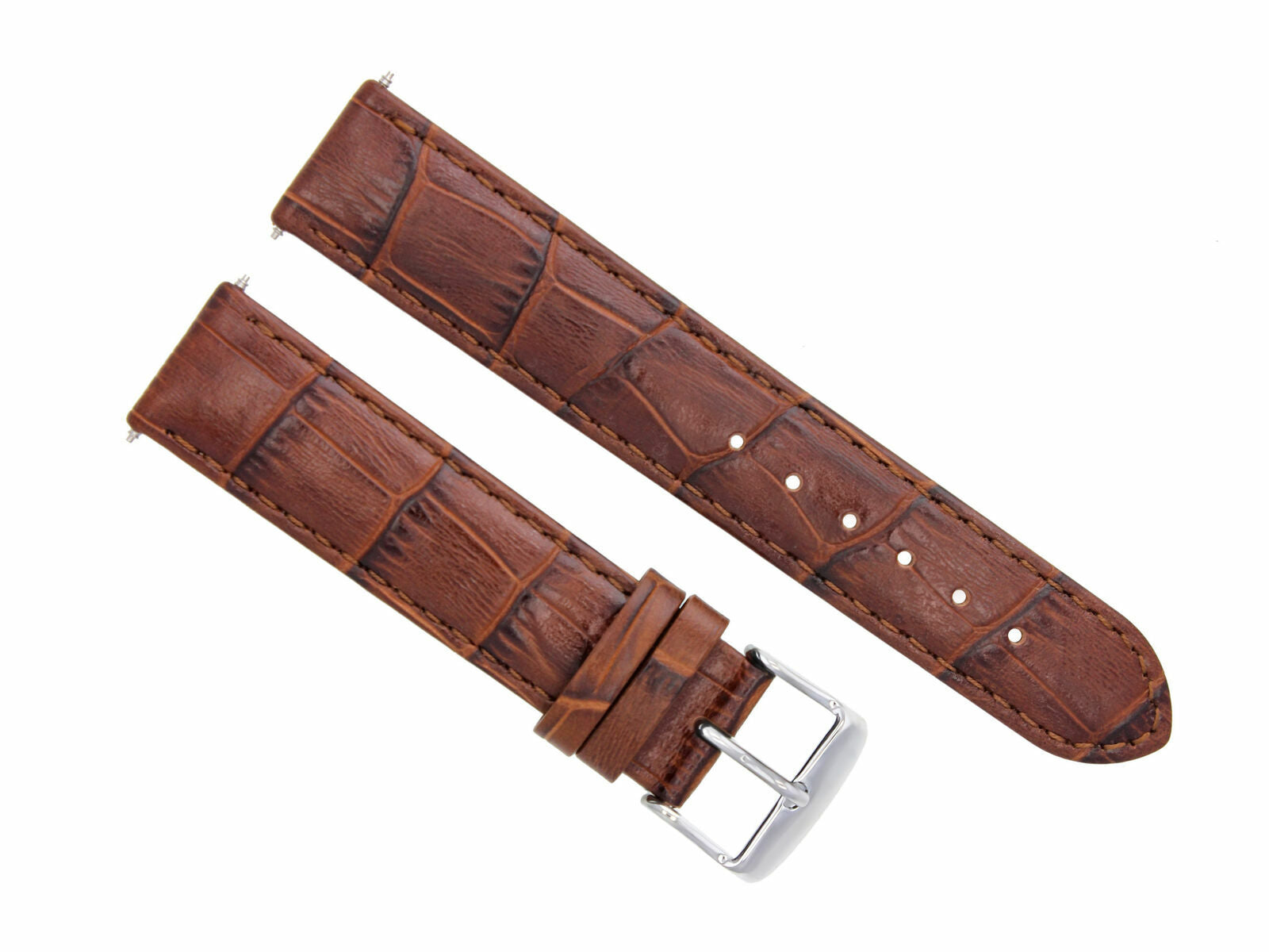 24MM LEATHER WATCH STRAP BAND FOR OMEGA AQUA TERRA RAILMASTER WATCH L/BROWN TAN