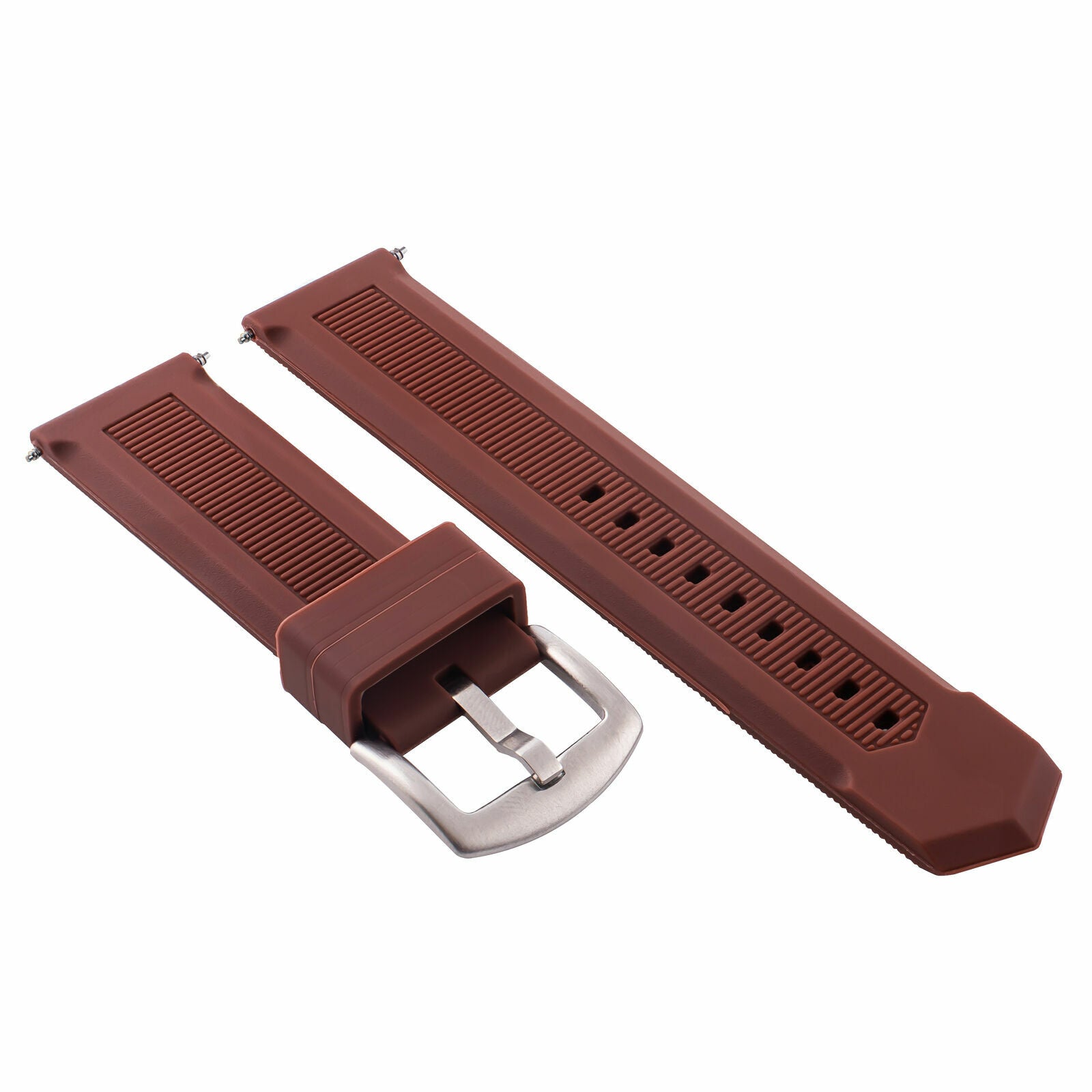 20MM RUBBER BAND STRAP FOR TAG HEUER F1 FORMULA AQUARACER CAF1112, WAB2011 BROWN