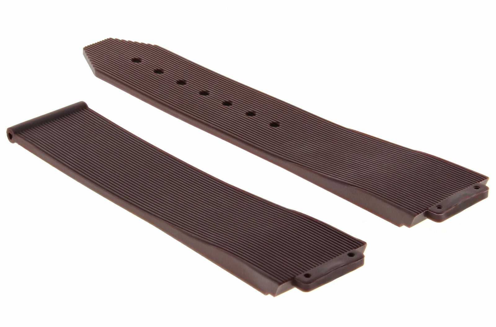 24MM RUBBER REPLACEMENT LINES TIRE BAND STRAP FOR 44-44.5-45MM H HUBLOT BROWN