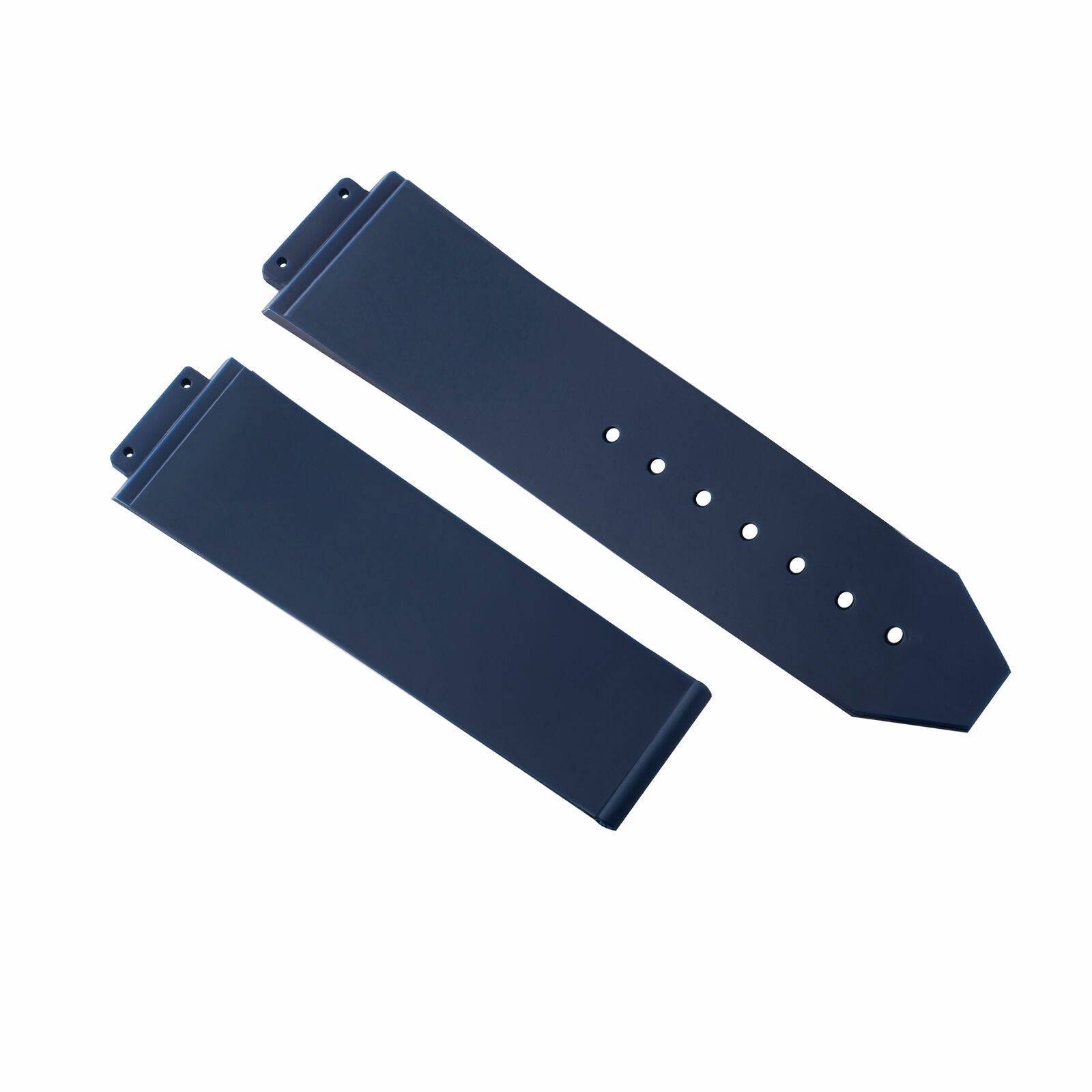 24MM RUBBER WATCH BAND STRAP FOR HUBLOT 44-45MM H BIG BANG WATCH SMOOTH BLUE