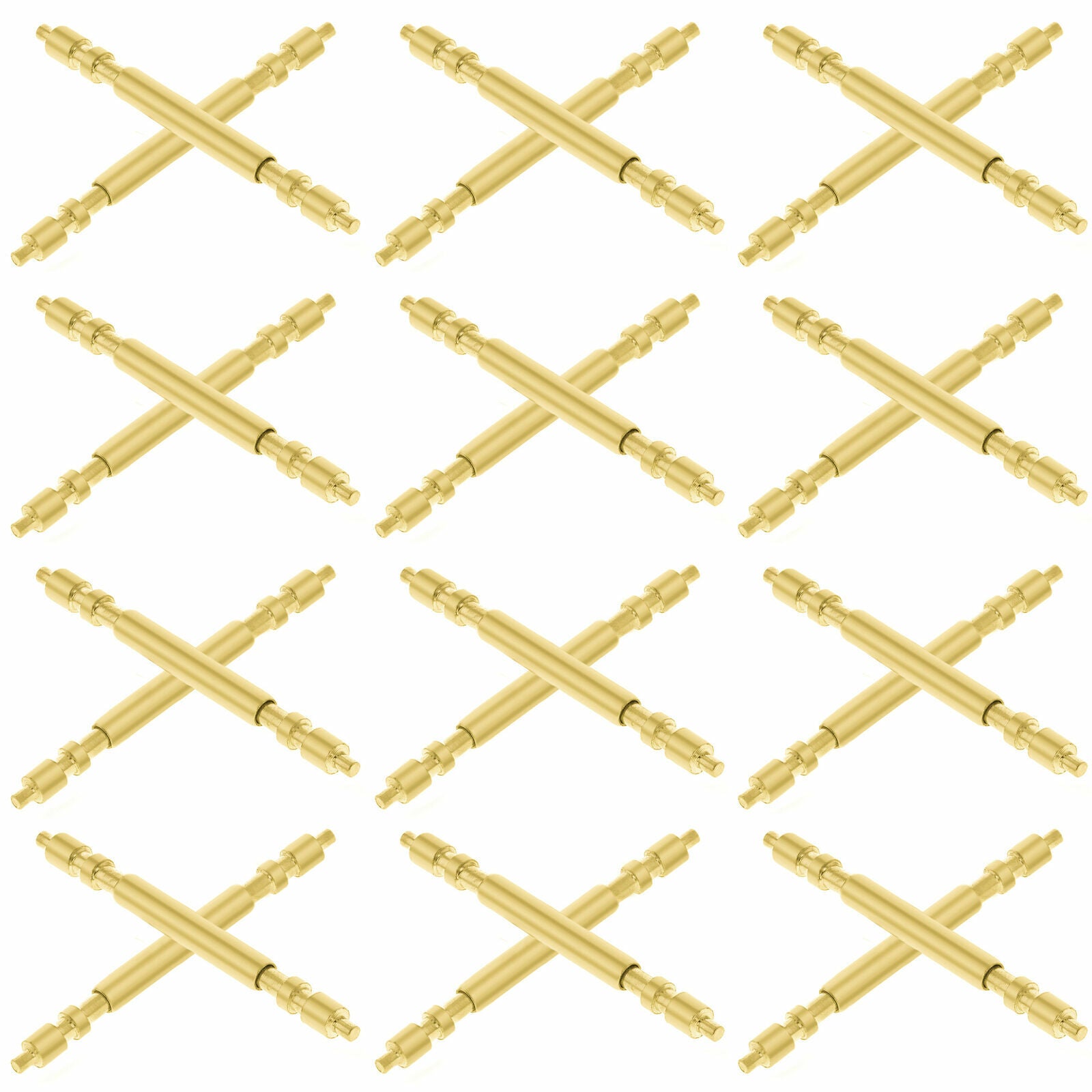 12 PCS SPRING BAR PIN FOR 31MM ROLEX DATEJUST PRESIDENT MIDSIZE 68278 17MM GOLD