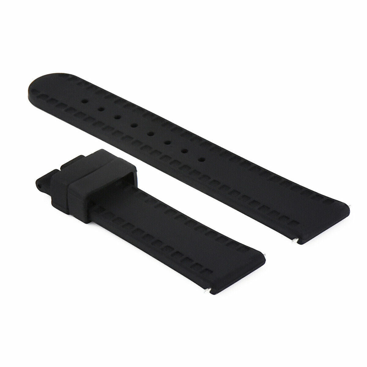 20MM SILICONE RUBBER WATCH BAND STRAP FOR TISSOT PRS516 PRC200 1853 RACING BLACK