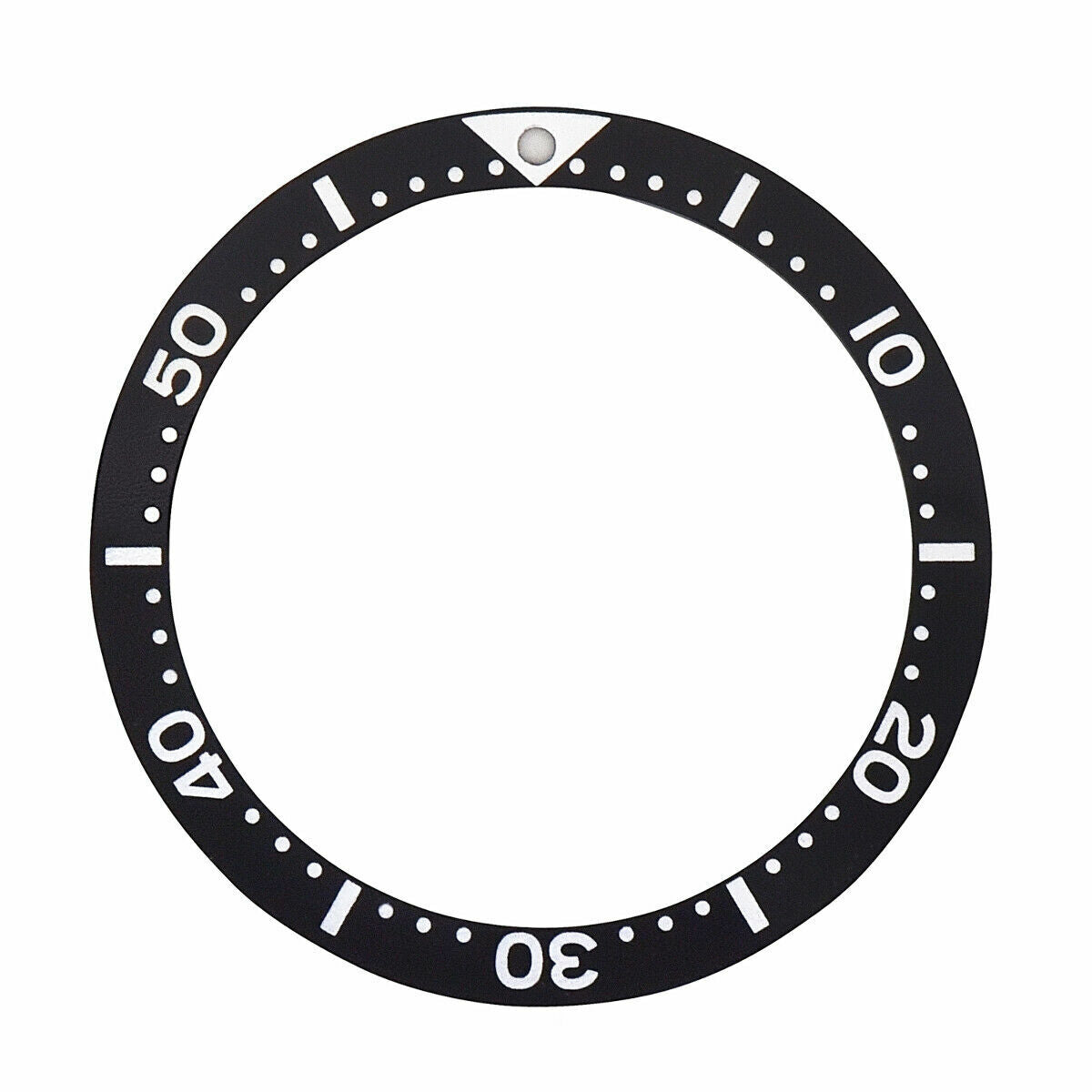 BEZEL INSERT FOR SEIKO DIVER WATCH SIZE 38.50MM X 31.50MM BLACK