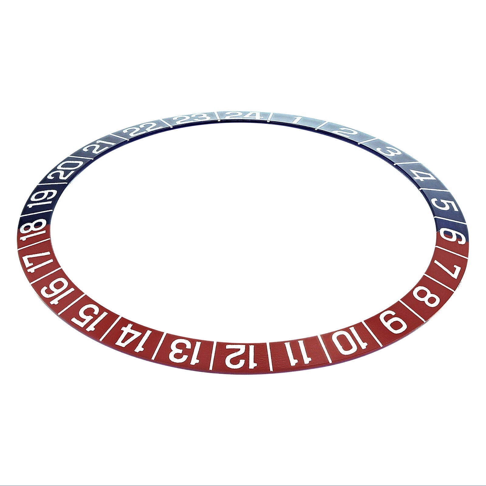 BEZEL INSERT FOR VINTSHR TAG HEUER GMT WATCH BLUE RED 39.50MM X 32.00MM