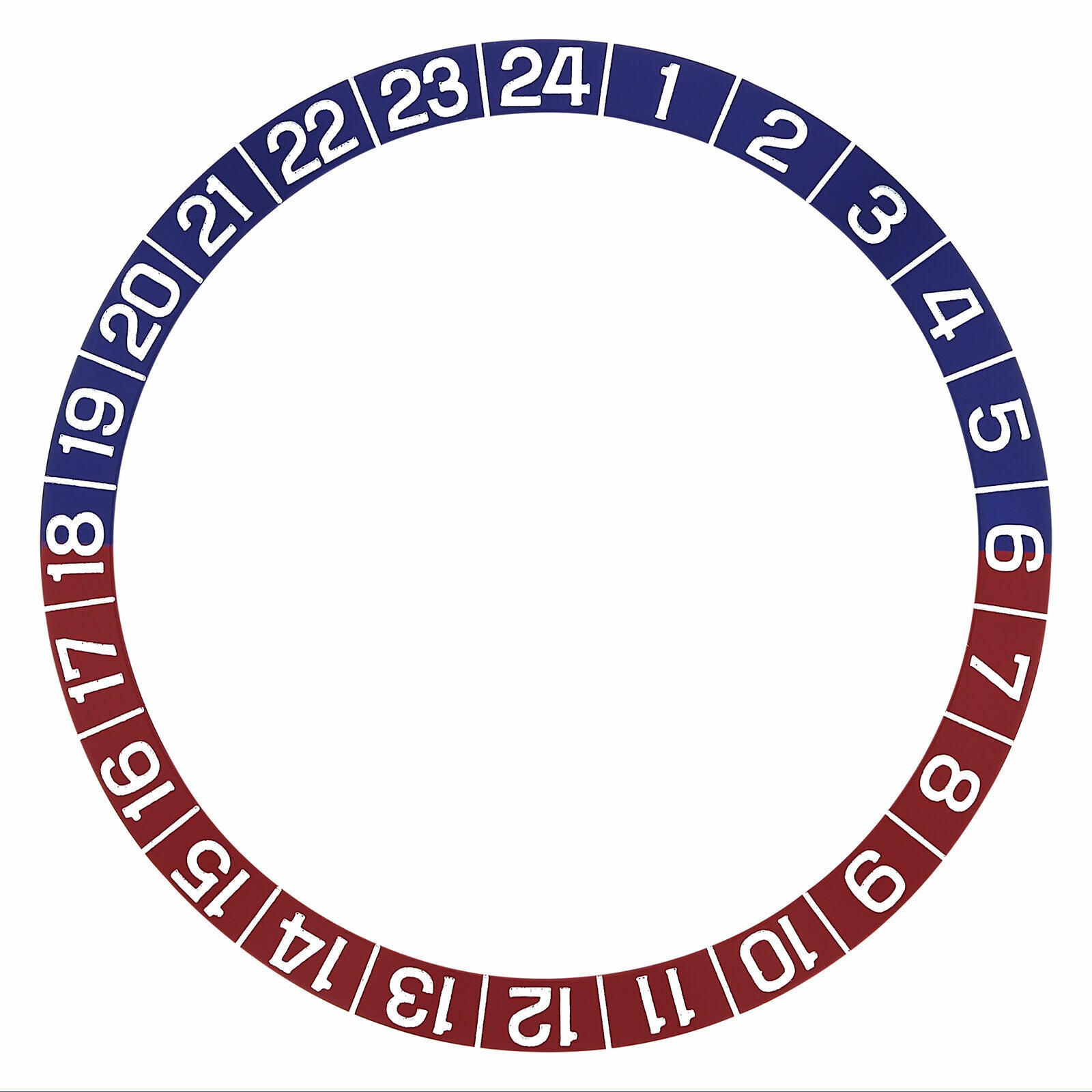 BEZEL INSERT FOR VINTSHR TAG HEUER GMT WATCH BLUE RED 39.50MM X 32.00MM