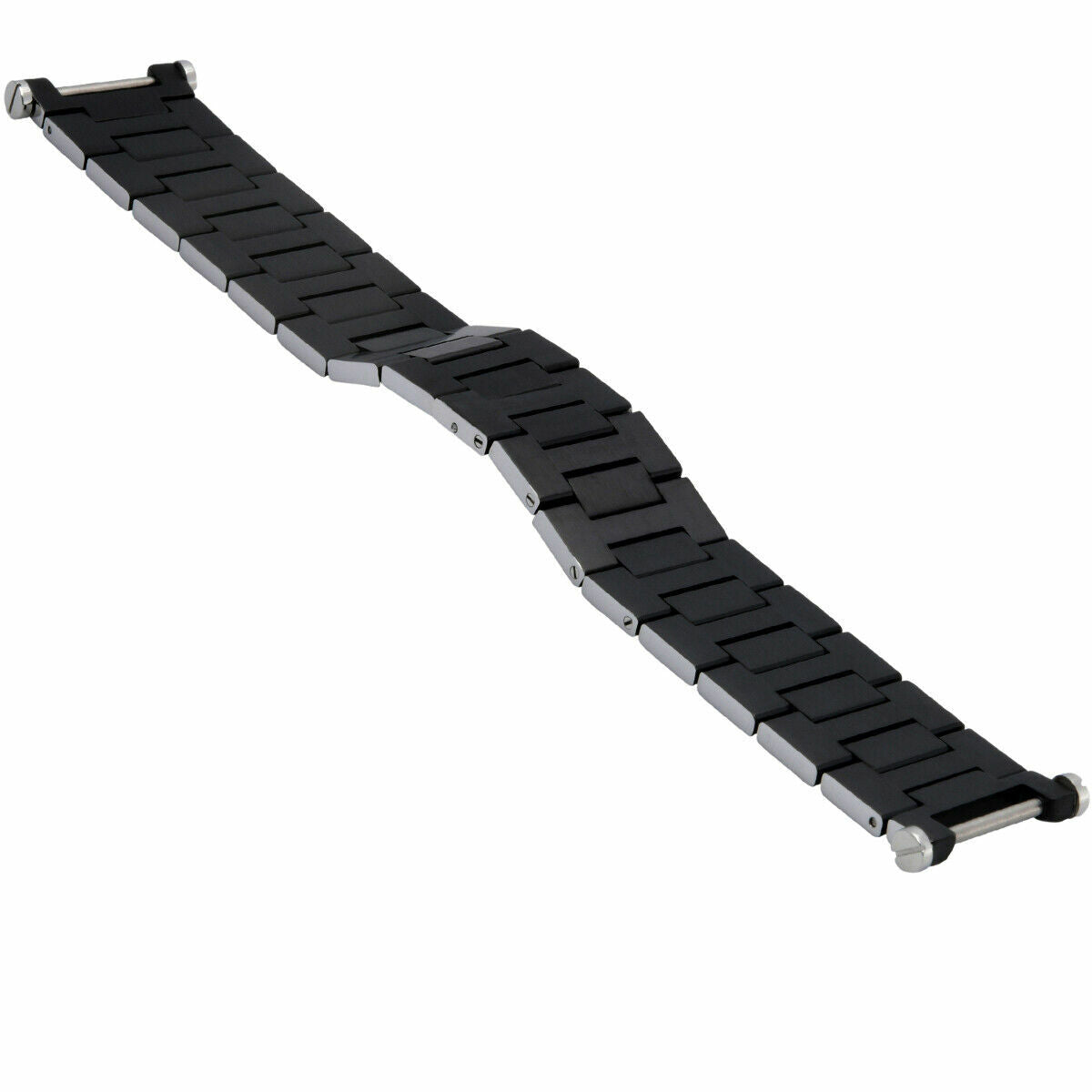 WATCH BAND SEATIMER FOR FIT 42MM CARTIER PASHA BRACELET W31077U2 3025 2790 BLACK