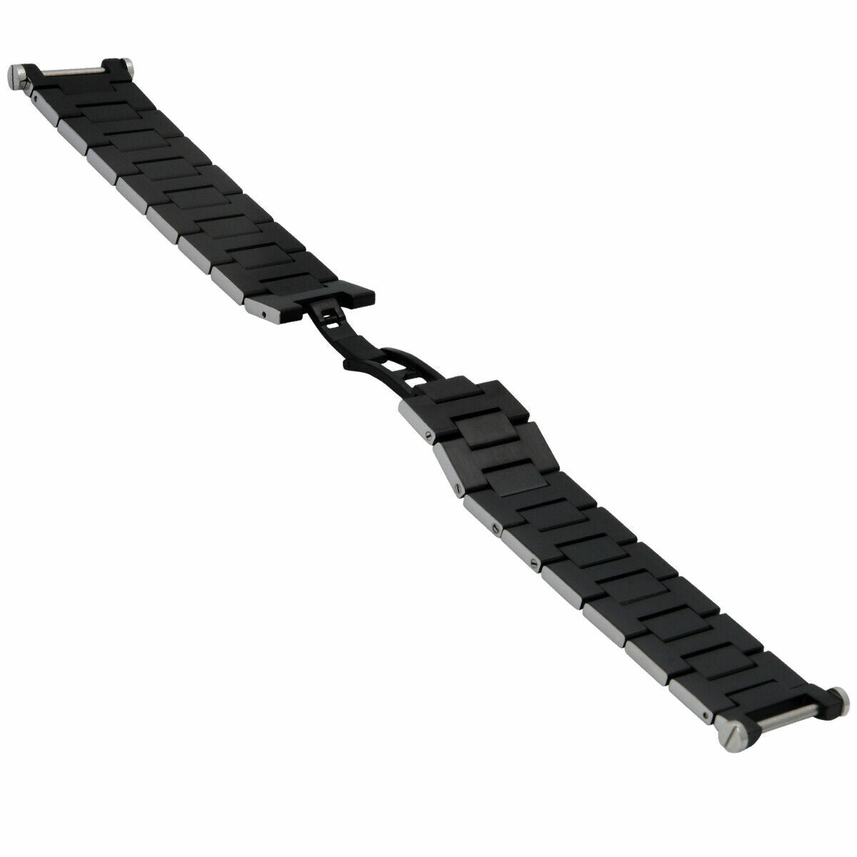 WATCH BAND SEATIMER FOR FIT 42MM CARTIER PASHA BRACELET W31077U2 3025 2790 BLACK