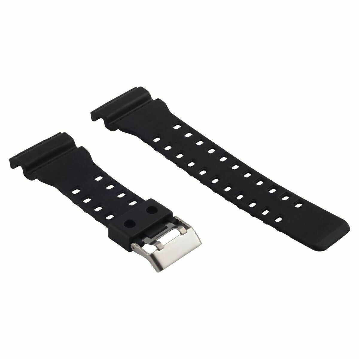 RUBBER WATCH BAND STRAP FOR CASIO G SHOCK GA-110 GA-120 GA-200 WATCH BLACK
