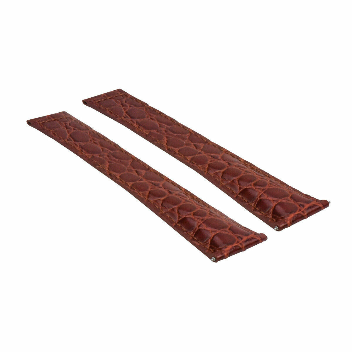 24MM GENUINE LEATHER STRAP ALLIGATOR GRAIN BAND FOR MAURICE LACROIX TAN/BURGANDY