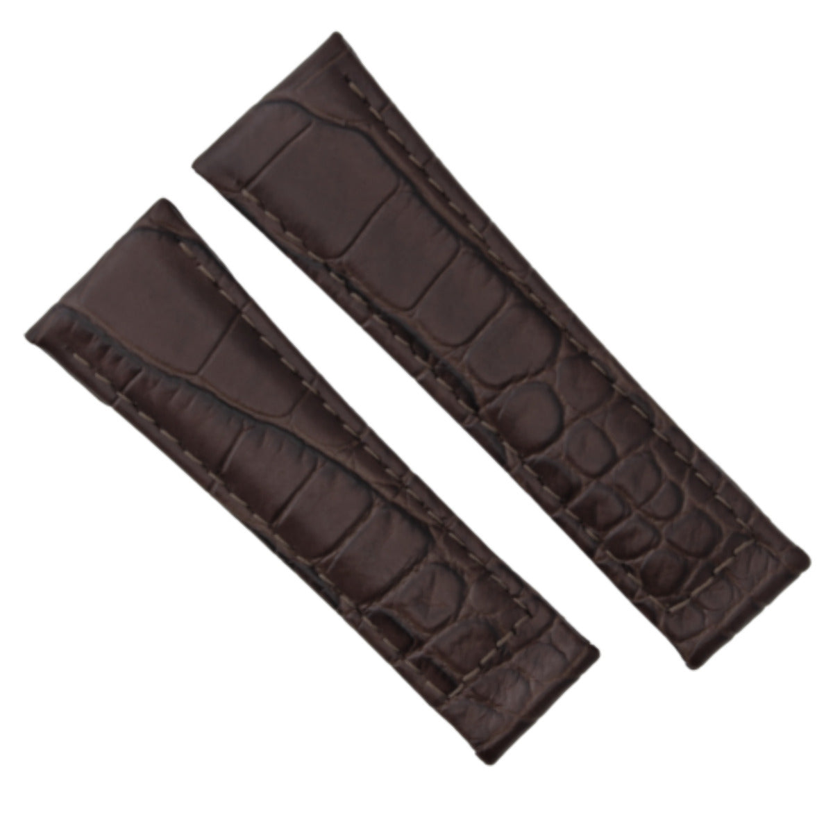 CROC LEATHER BAND STRAP FOR ROLEX DAYTONA 116518 116519 116520 D/BROWN REGULAR