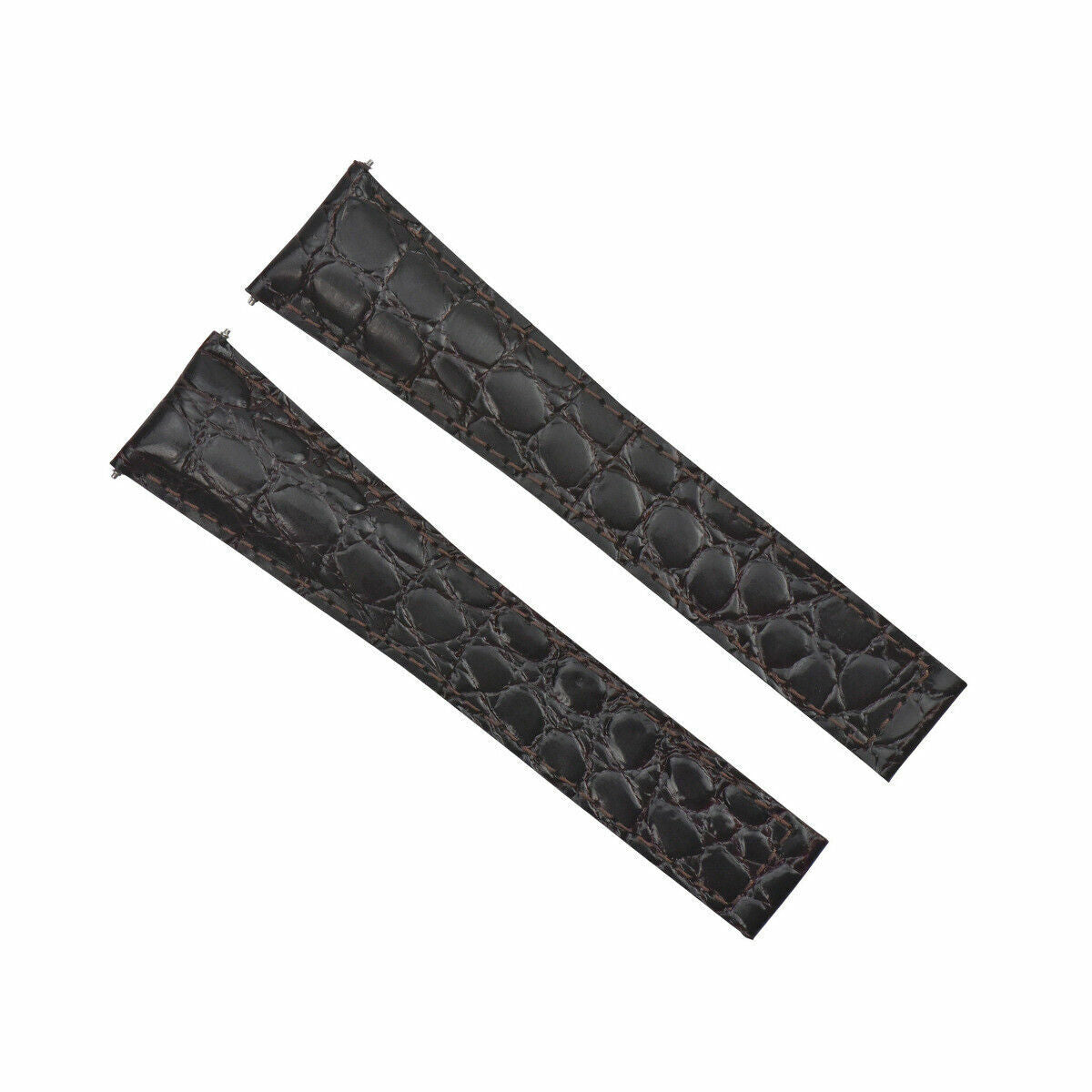 24MM GENUINE LEATHER STRAP ALLIGATOR GRAIN BAND FOR MAURICE LACROIX WATCH BROWN