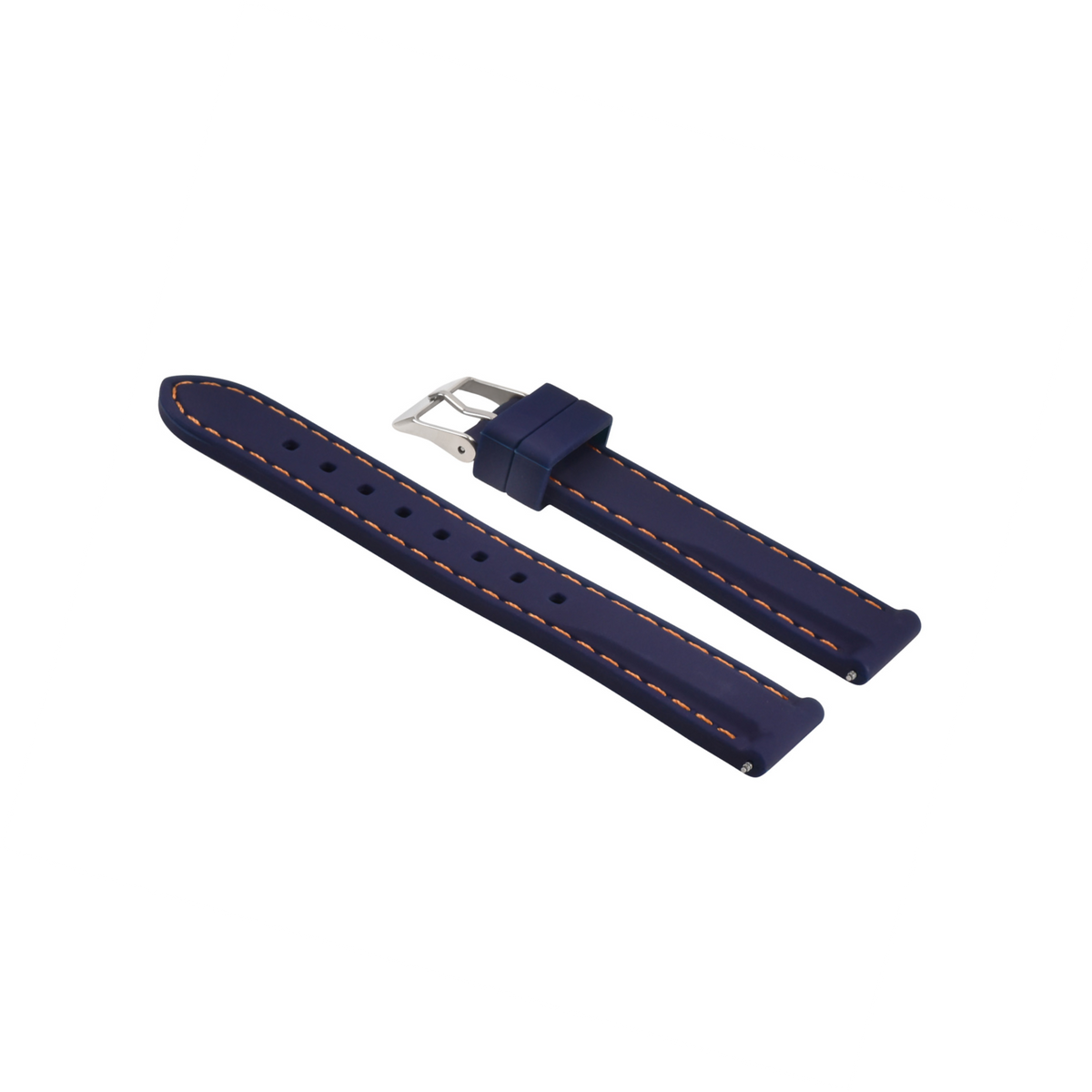 18MM Rubber Diver Watch Band Strap for Tag Heuer Formula F1 Watch Blue Orange St