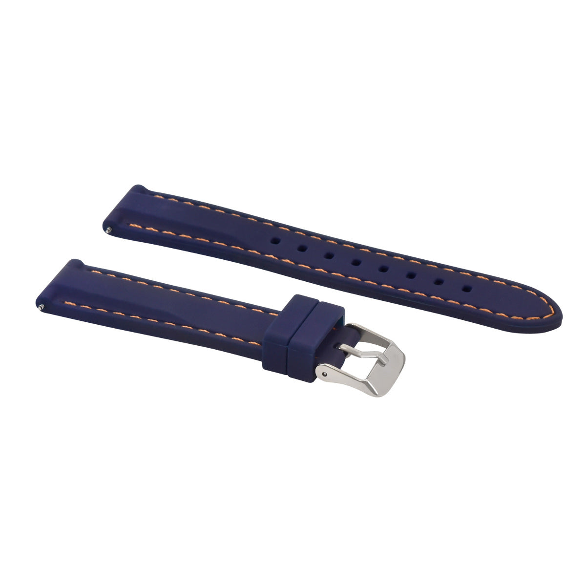 18MM RUBBER DIVER WATCH BAND STRAP FOR TAG HEUER FORMULA F1 WATCH BLUE ORANGE ST