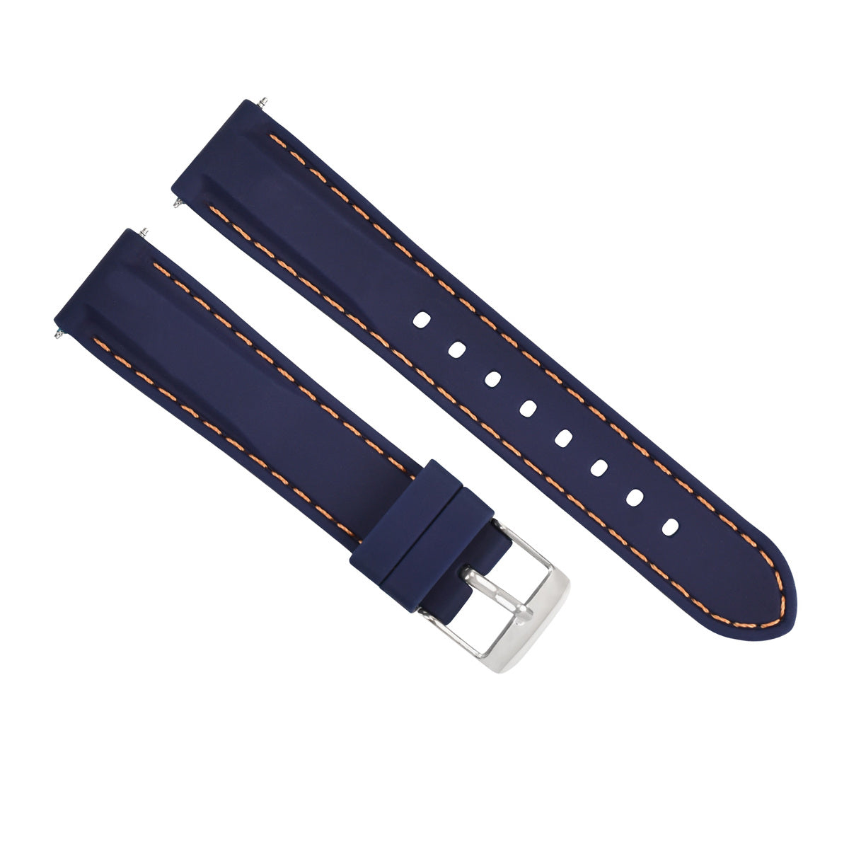 18MM Rubber Diver Watch Band Strap for Tag Heuer Formula F1 Watch Blue Orange St