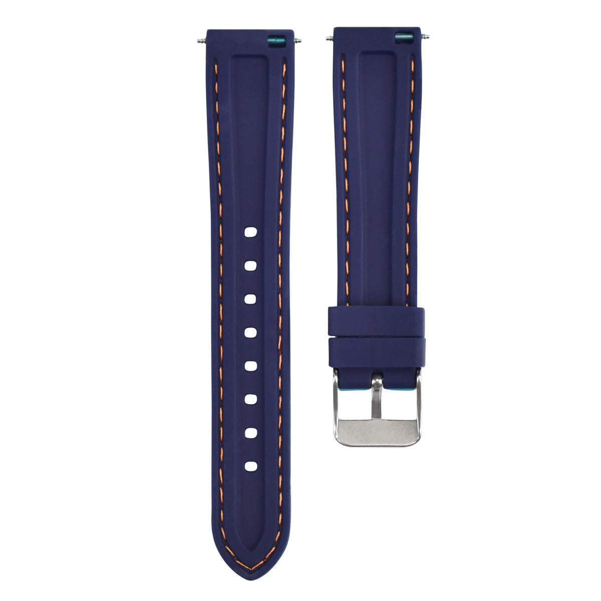 18MM RUBBER DIVER WATCH BAND STRAP FOR TAG HEUER FORMULA F1 WATCH BLUE ORANGE ST
